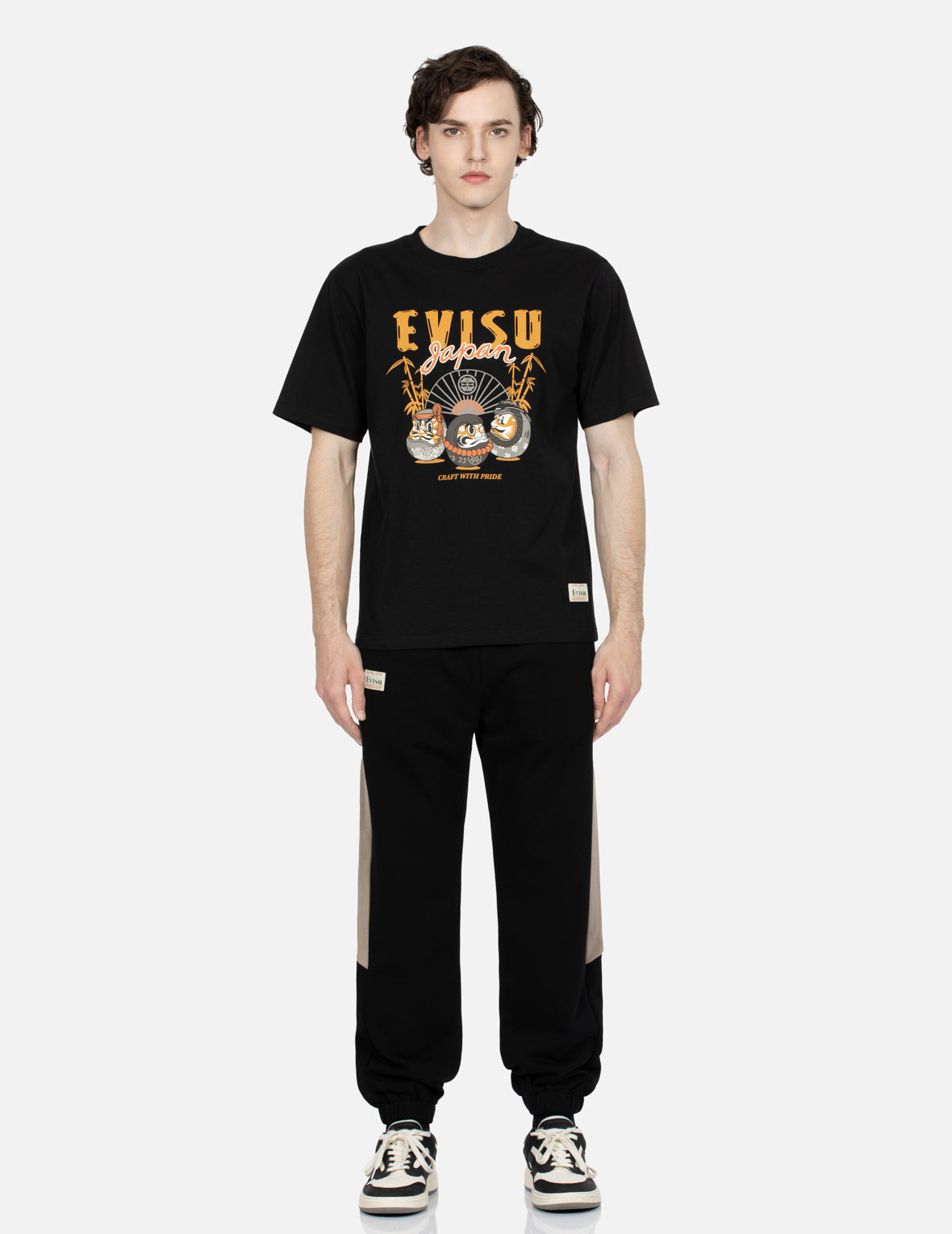 Kumadori Daruma Print Regular Fit T-shirt