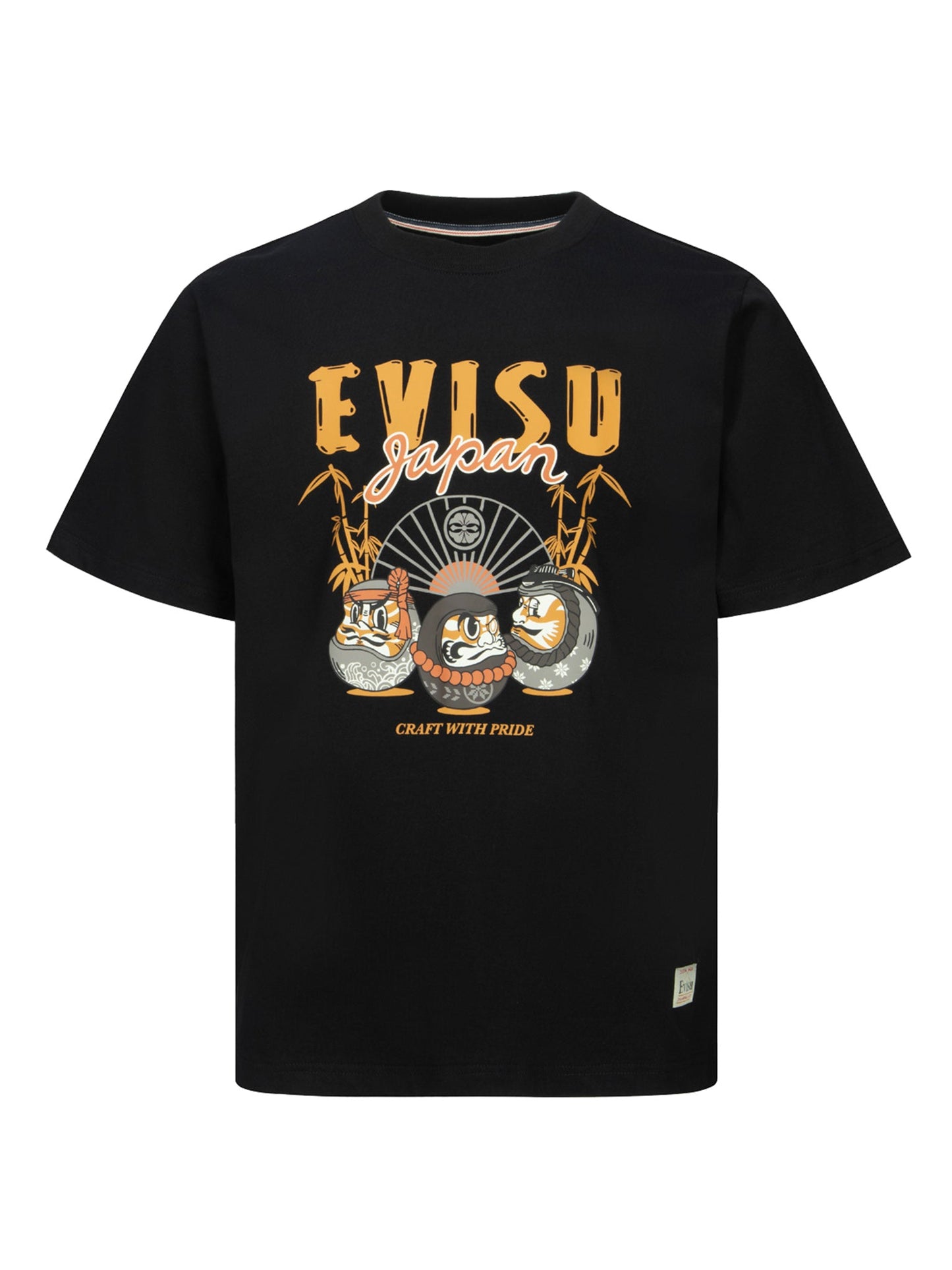 Kumadori Daruma Print Regular Fit T-shirt