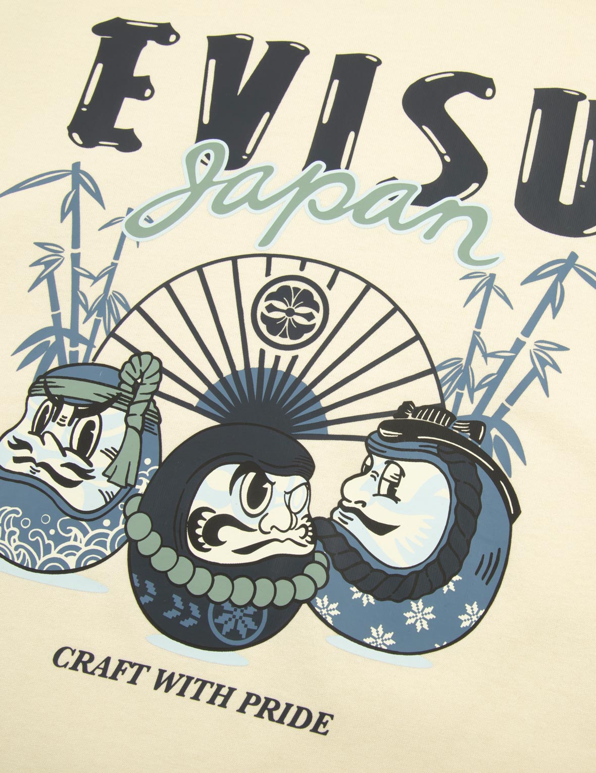 Kumadori Daruma Print Regular Fit T-shirt