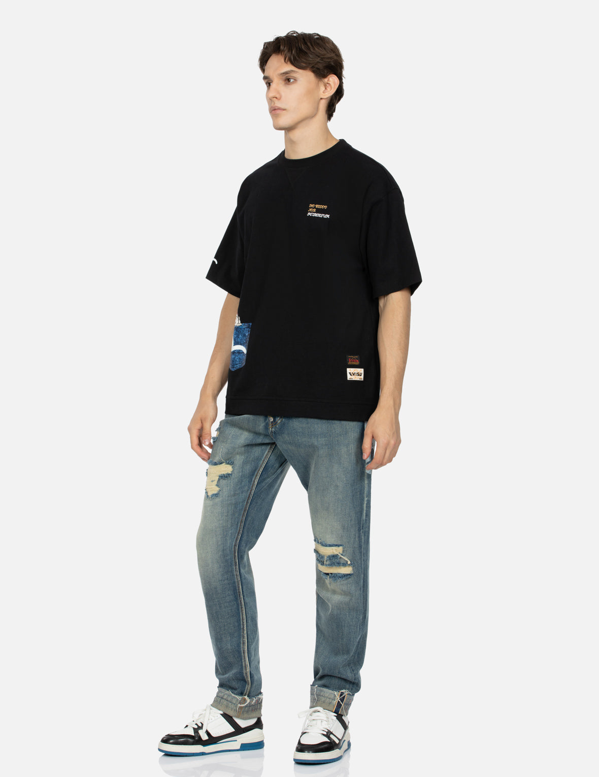 Godhead with Snowmobile Print Relax Fit T-shirt