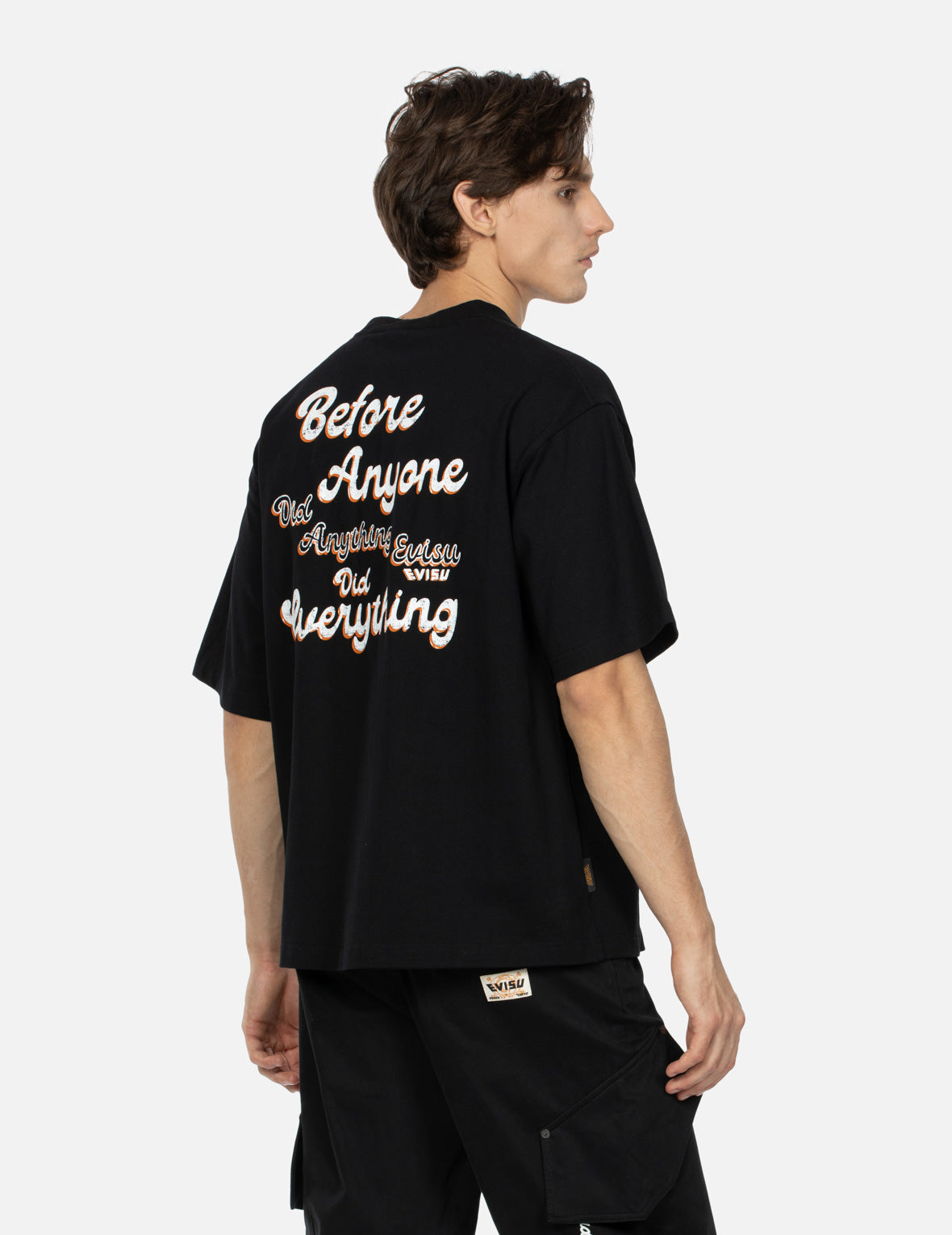Multi Logo and Slogan Misty Print Relax Fit T-shirt