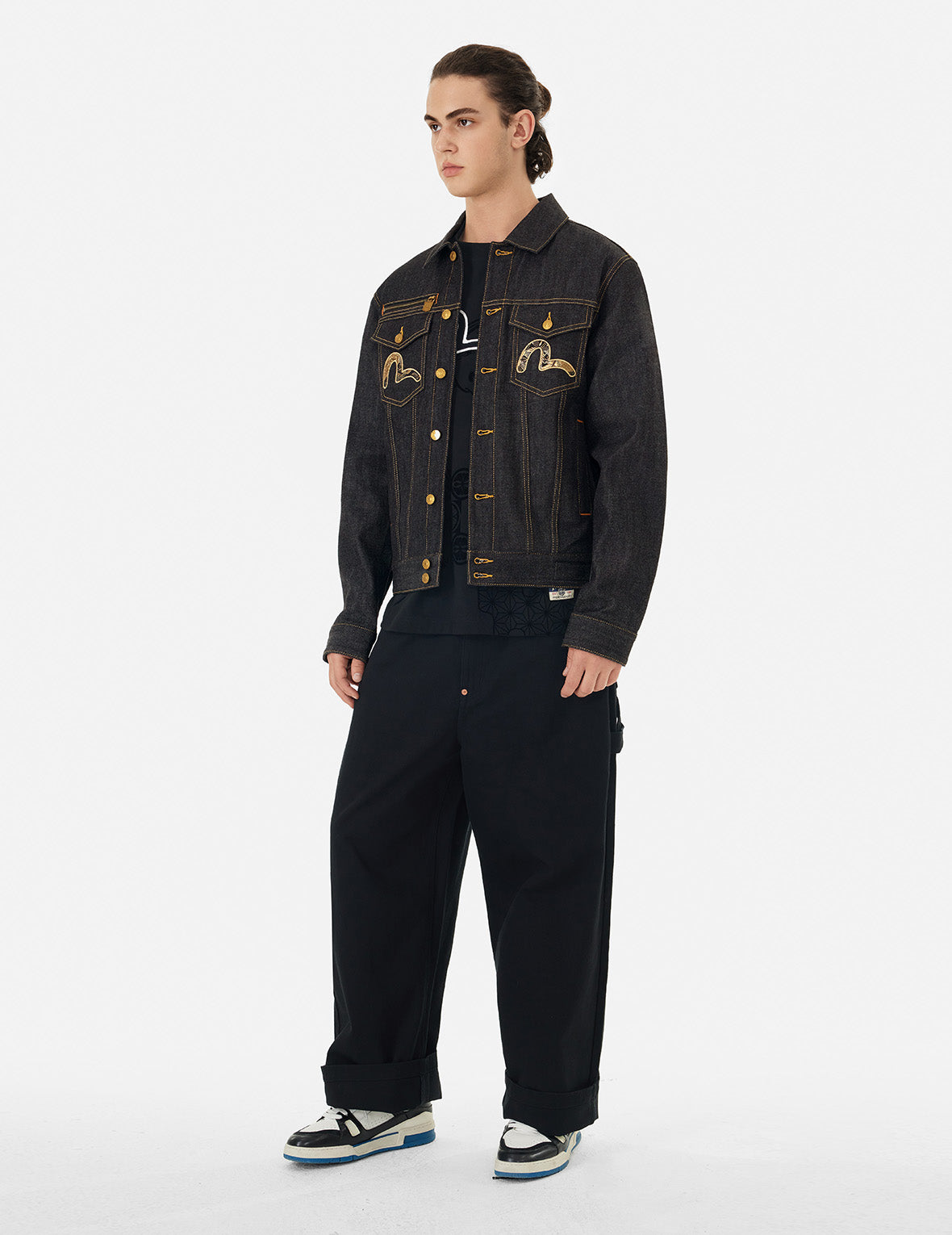 Brocade Daicock Appliqué 
Regular Fit Denim Jacket