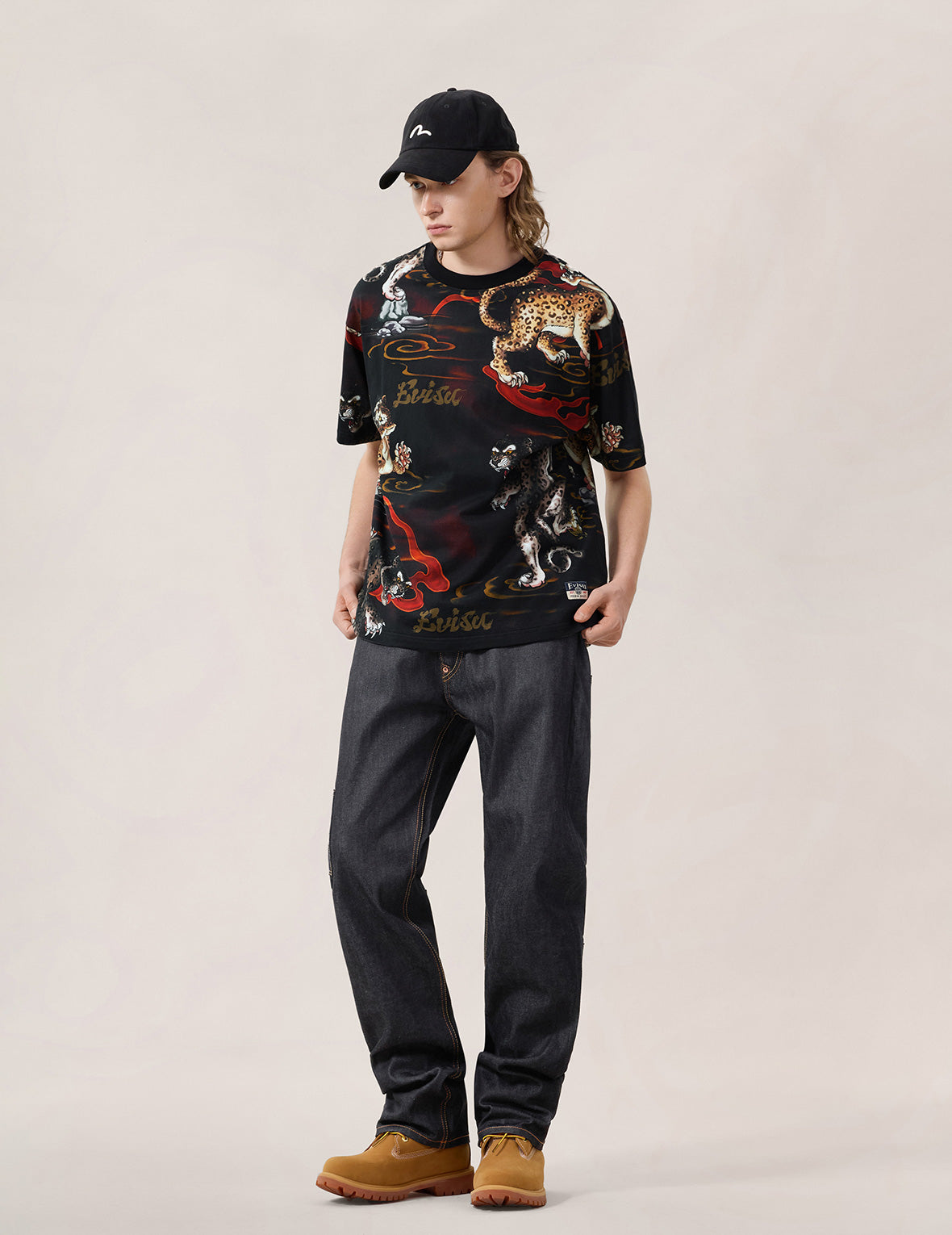 多口袋常規牛仔褲