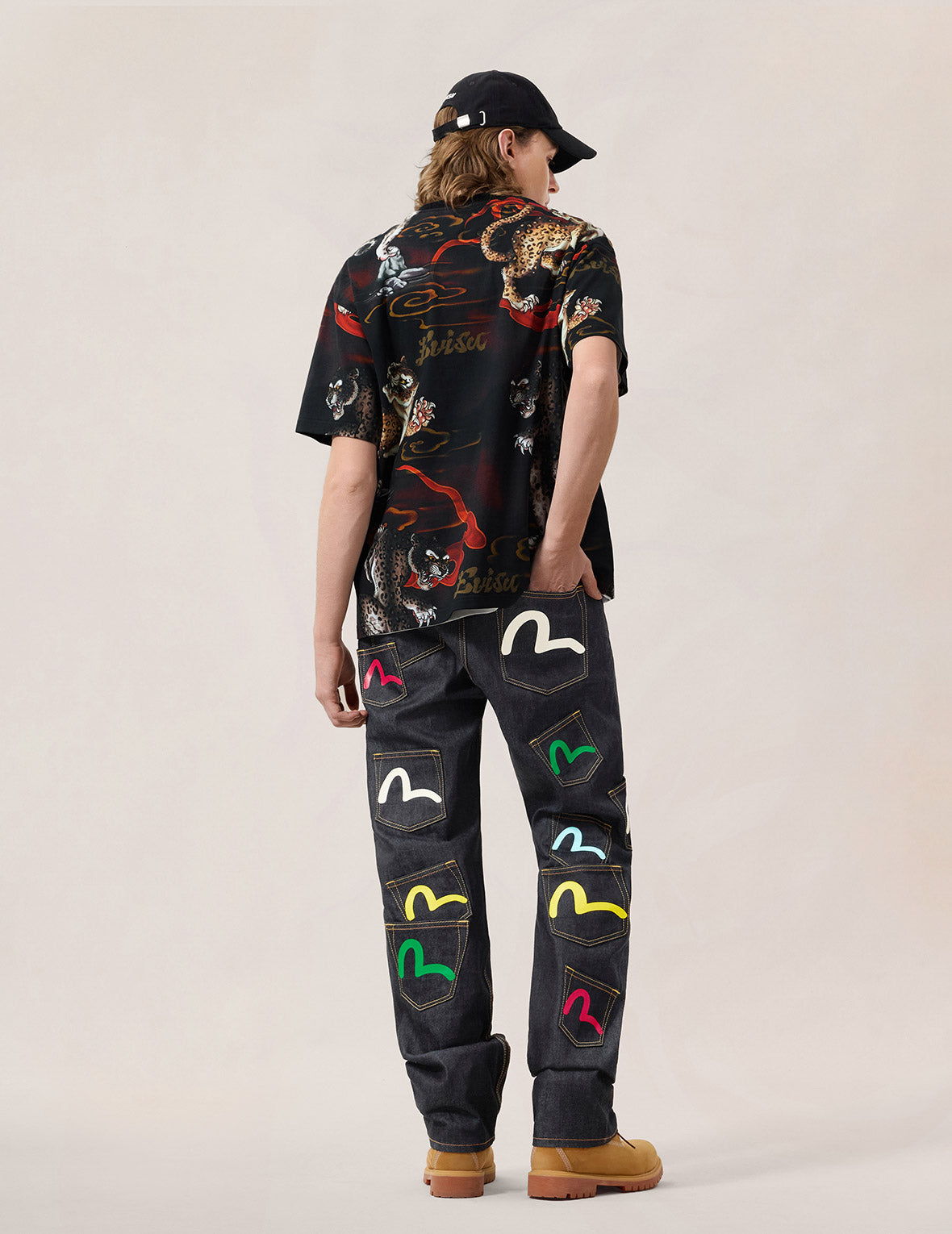 多口袋常規牛仔褲