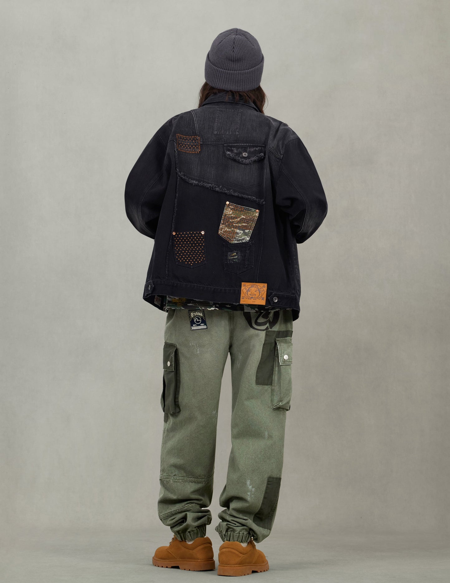 Multi-Pocket Relax Fit Washed Denim Jacket