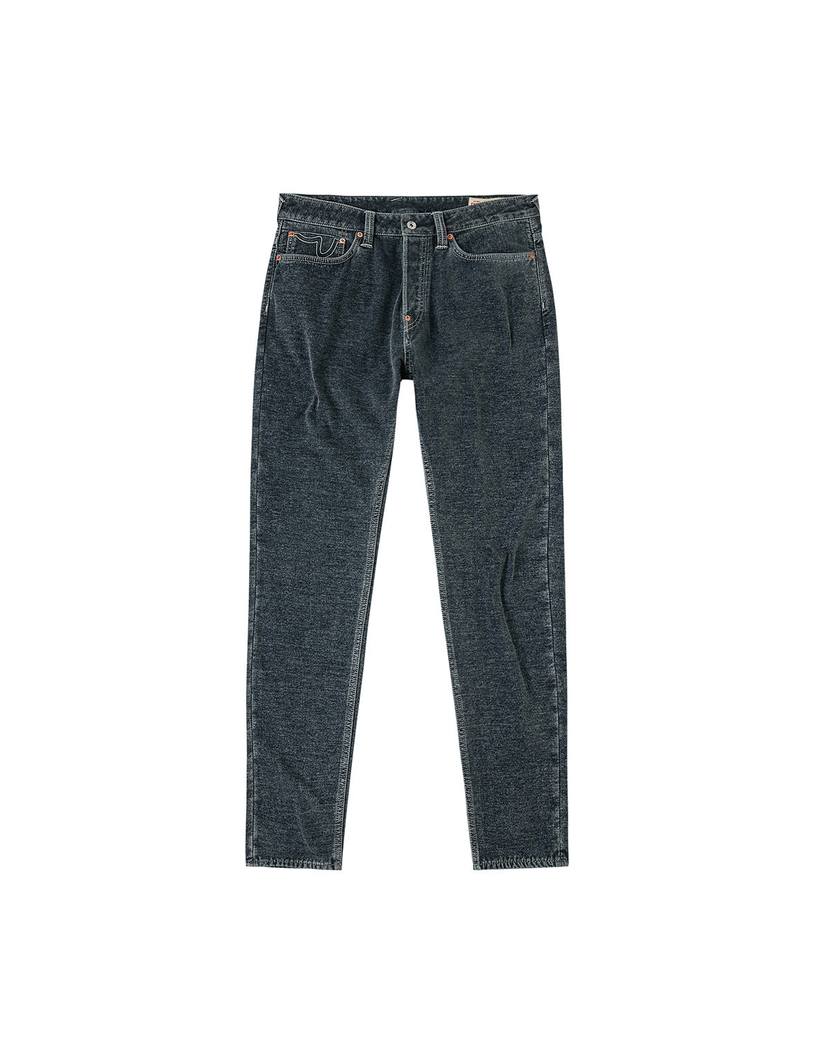 Washed Emboss Rivet Seagull Taper Fit Jeans #2017