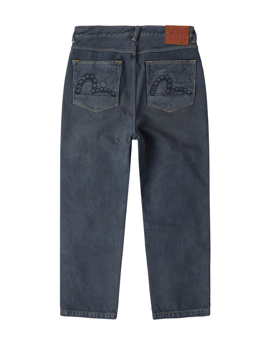 Skull Seagull Print Pockets Fashion Fit Denim Jeans