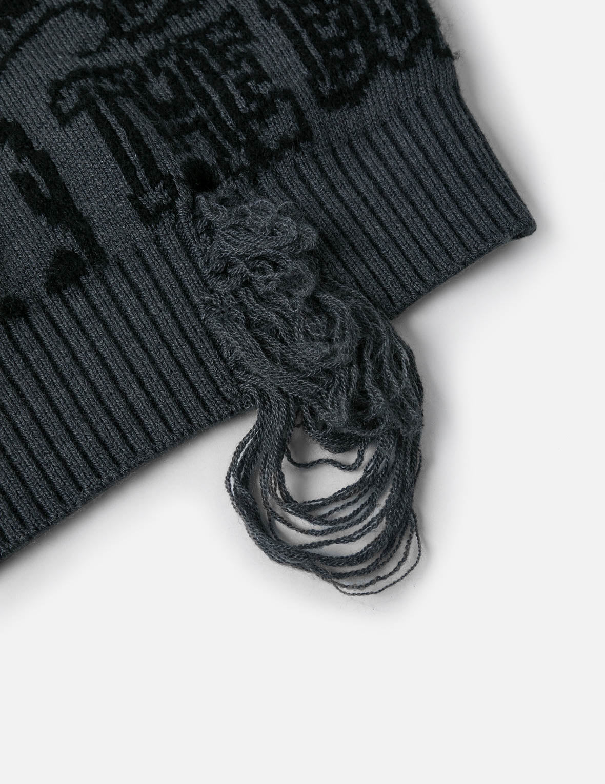 滿地圖案提花超寬版針織衫