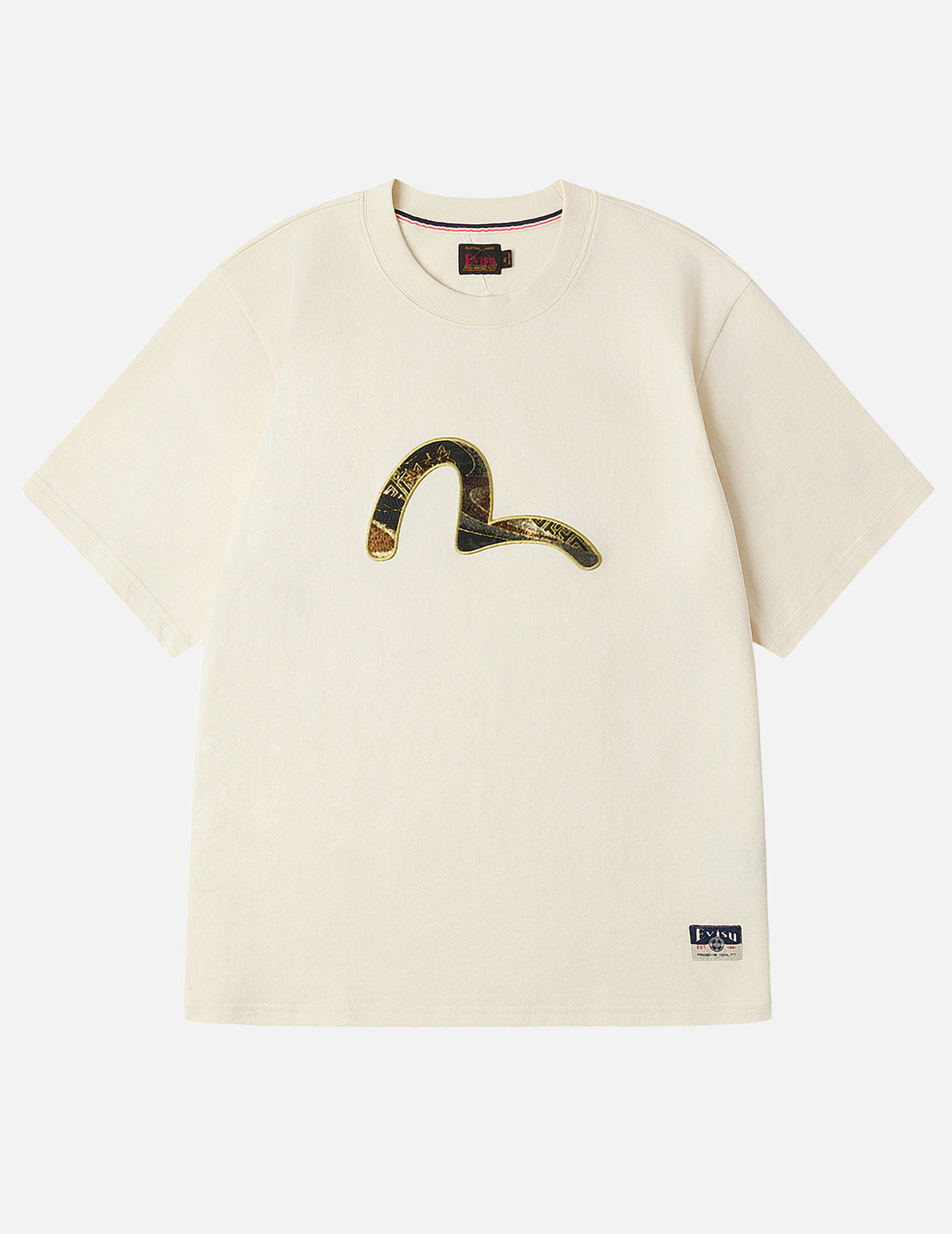 Brocade Seagull Appliqué Regular Fit Short Sleeves T-shirt