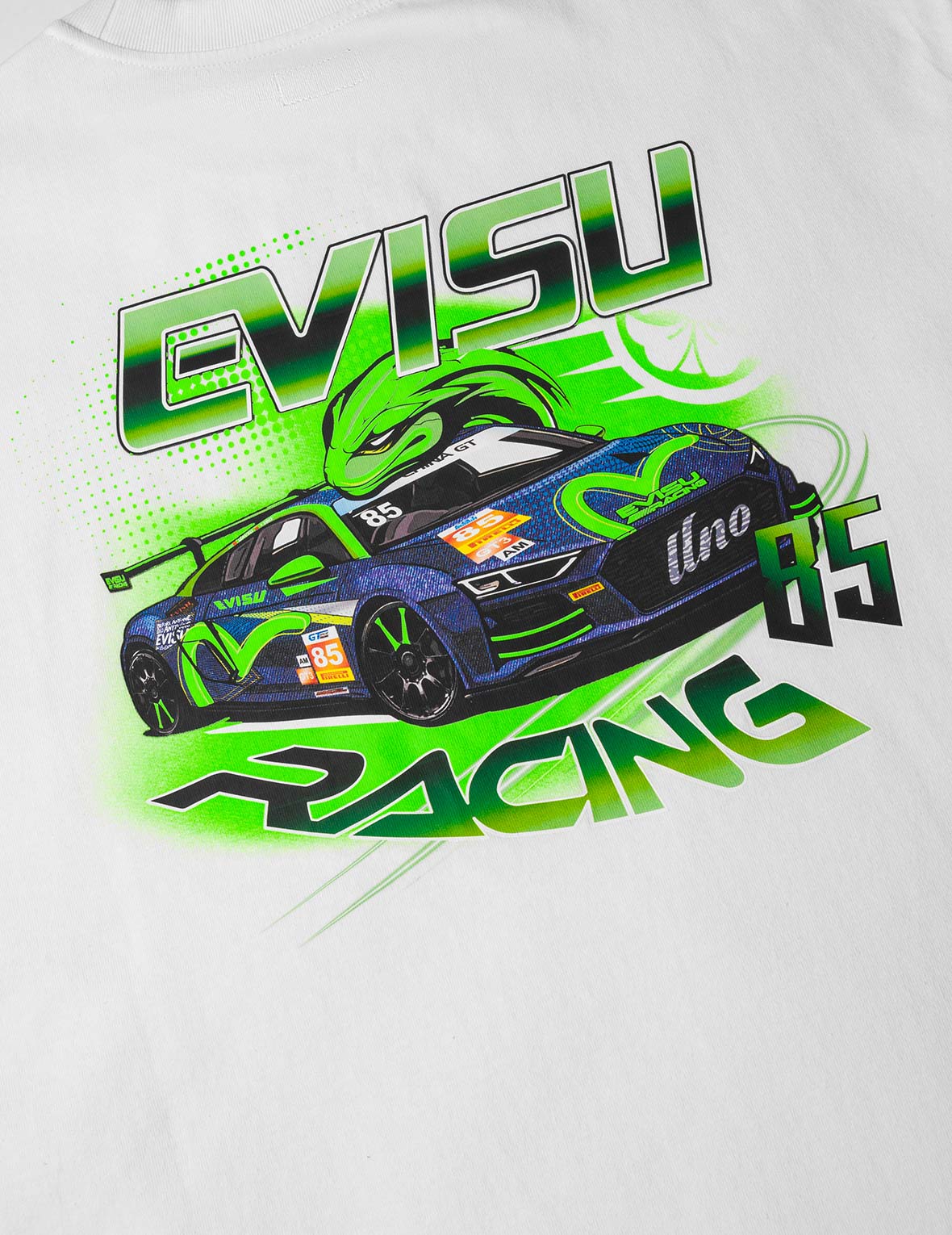 [PRE-ORDER] Trimeresurus Snake Shadow 3.0 Racing Print T-shirt - White
