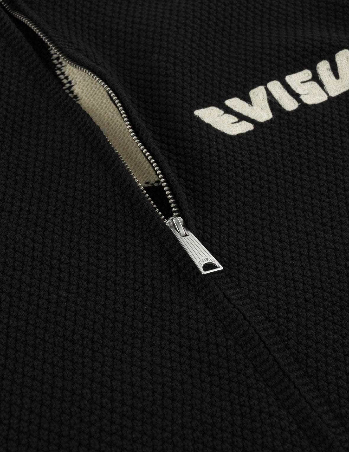 Seagull & Evisu Logo Knit Zip Cardigan