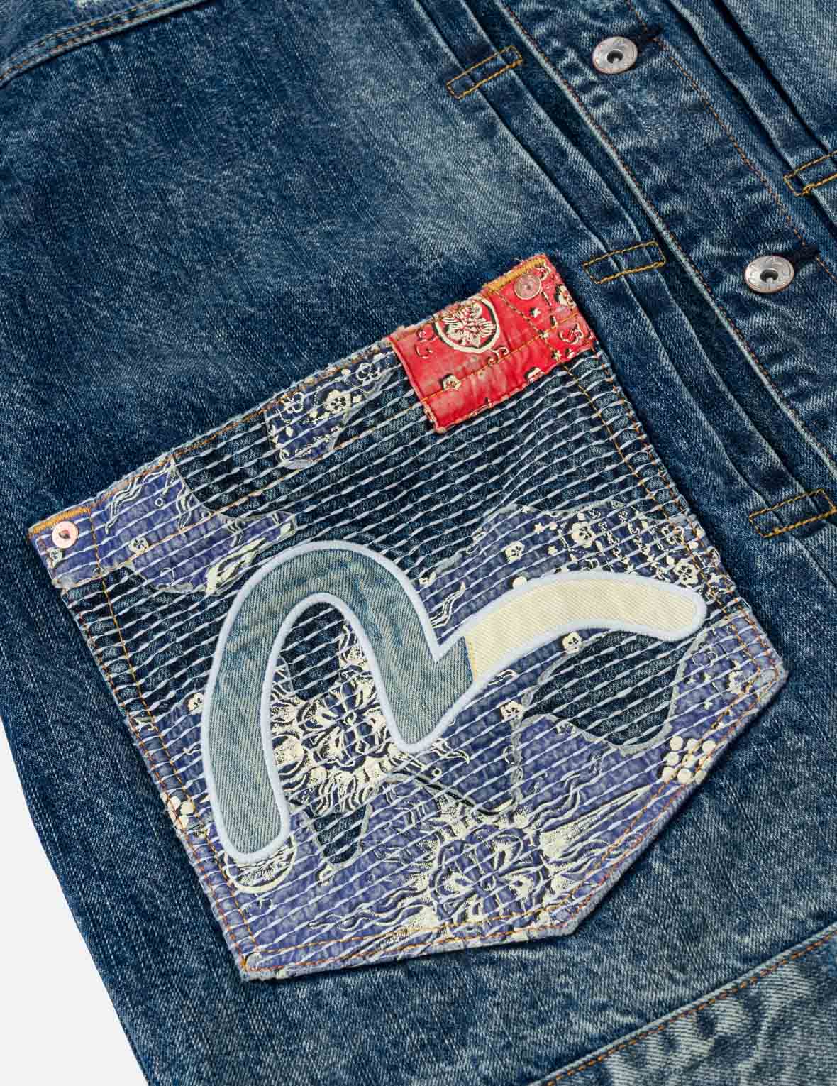 Boro Seagull Patch Pocket Denim Jacket