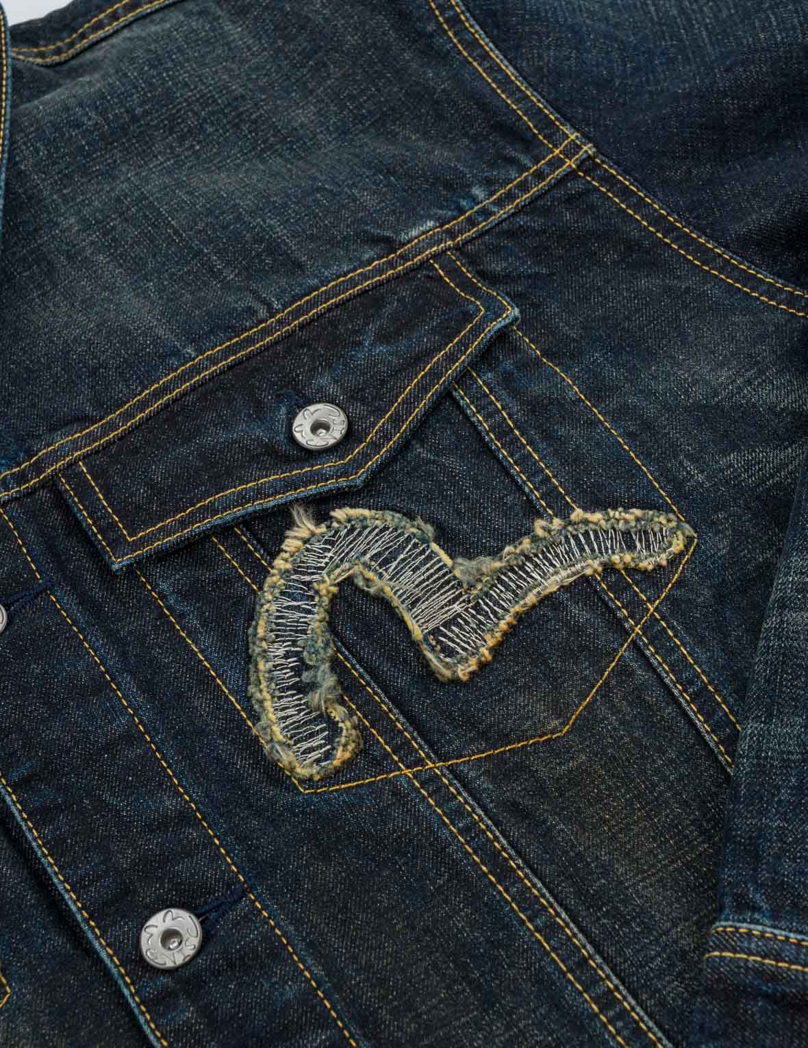 3M Thinsulate™ 襤褸刺繡牛仔夾克