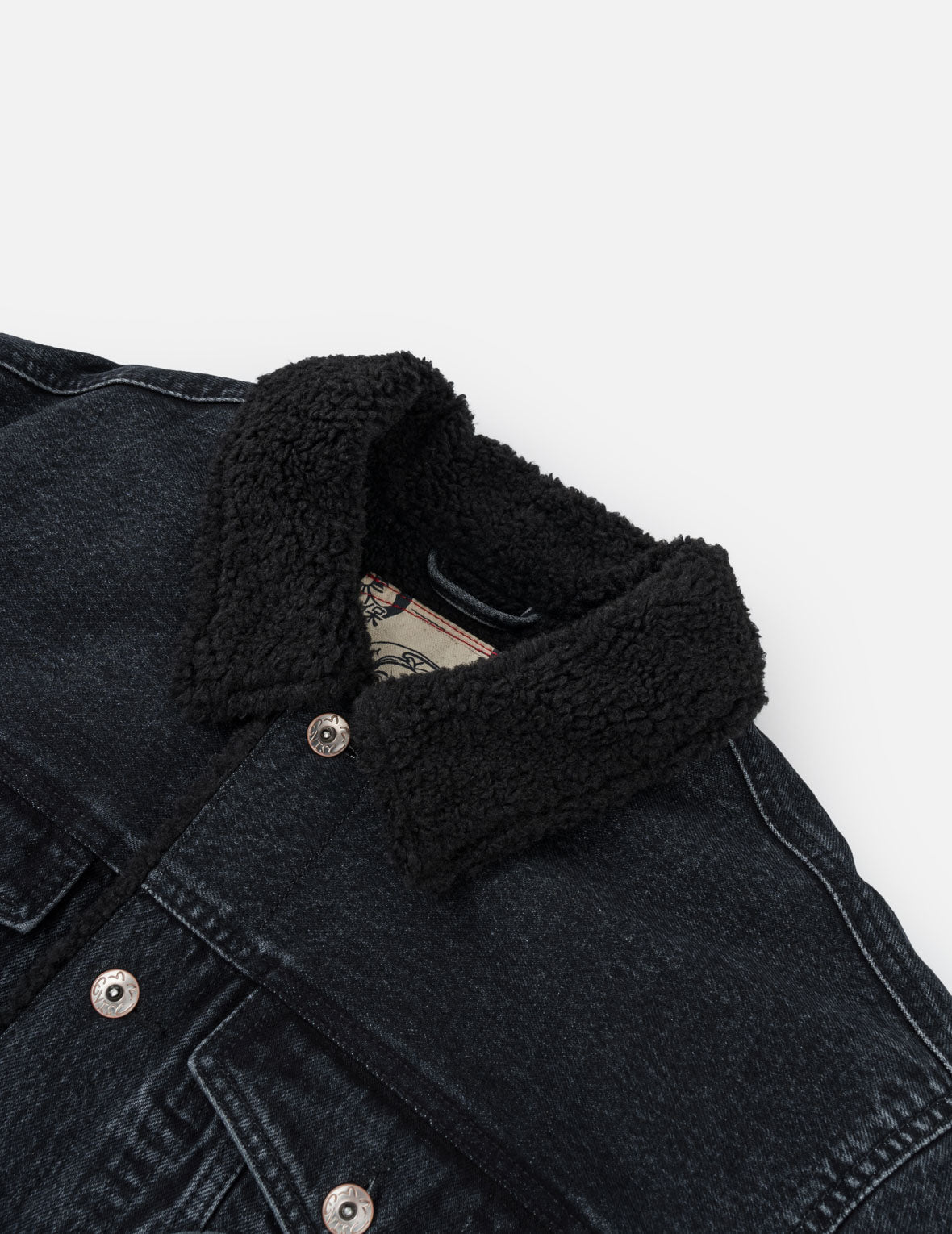Sherpa-Lined Seagull Denim Jacket