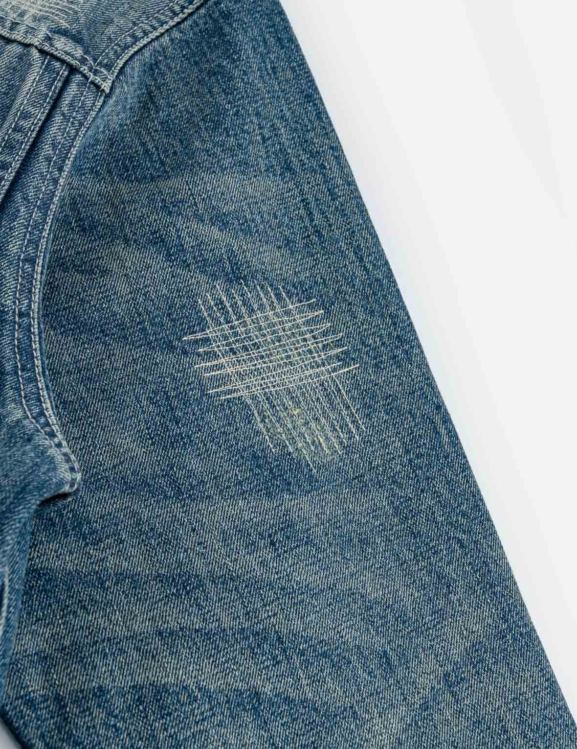 Boro Sashiko Denim Kimono Jacket