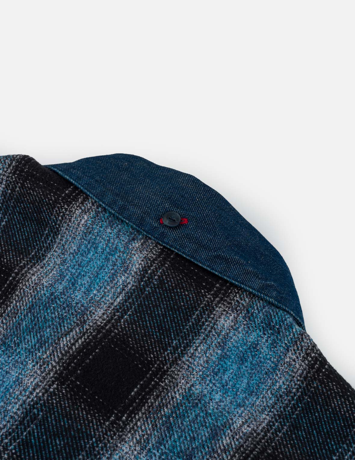 Fabric Blocking Denim Shirt