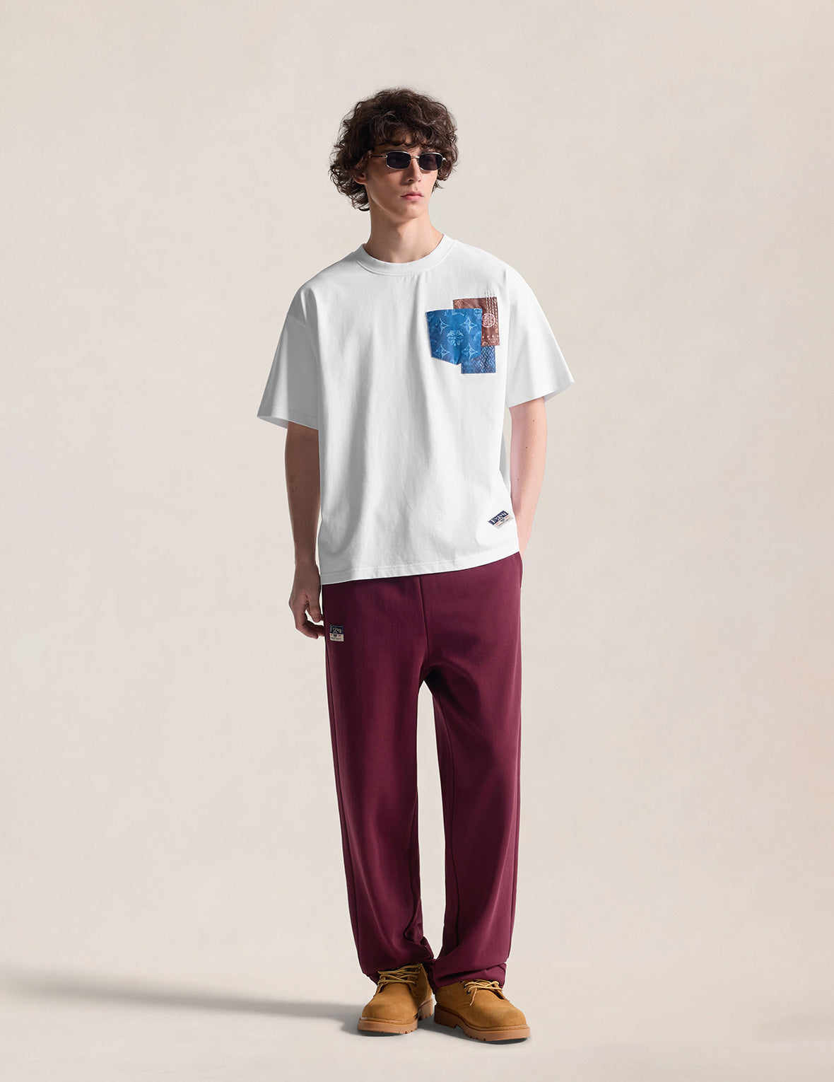 Brocade Seagull Patch Pocket Sweatpants