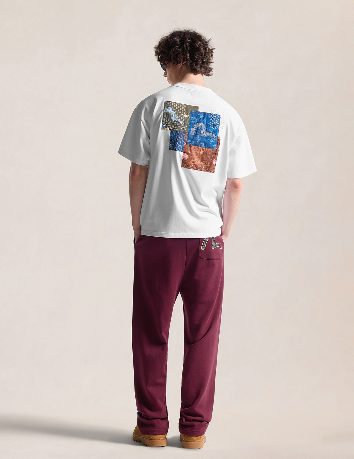 Brocade Seagull Patch Pocket Sweatpants