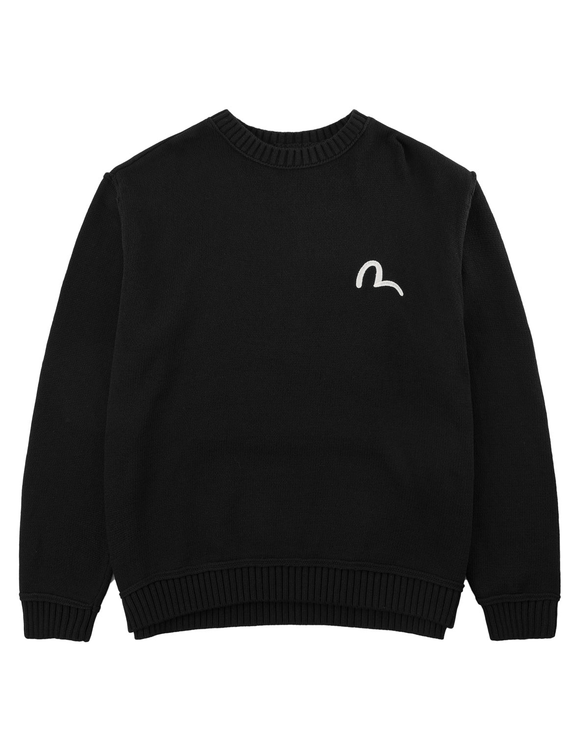 Seagull, Kamon & Evisu Logo Patchwork Knit Pullover