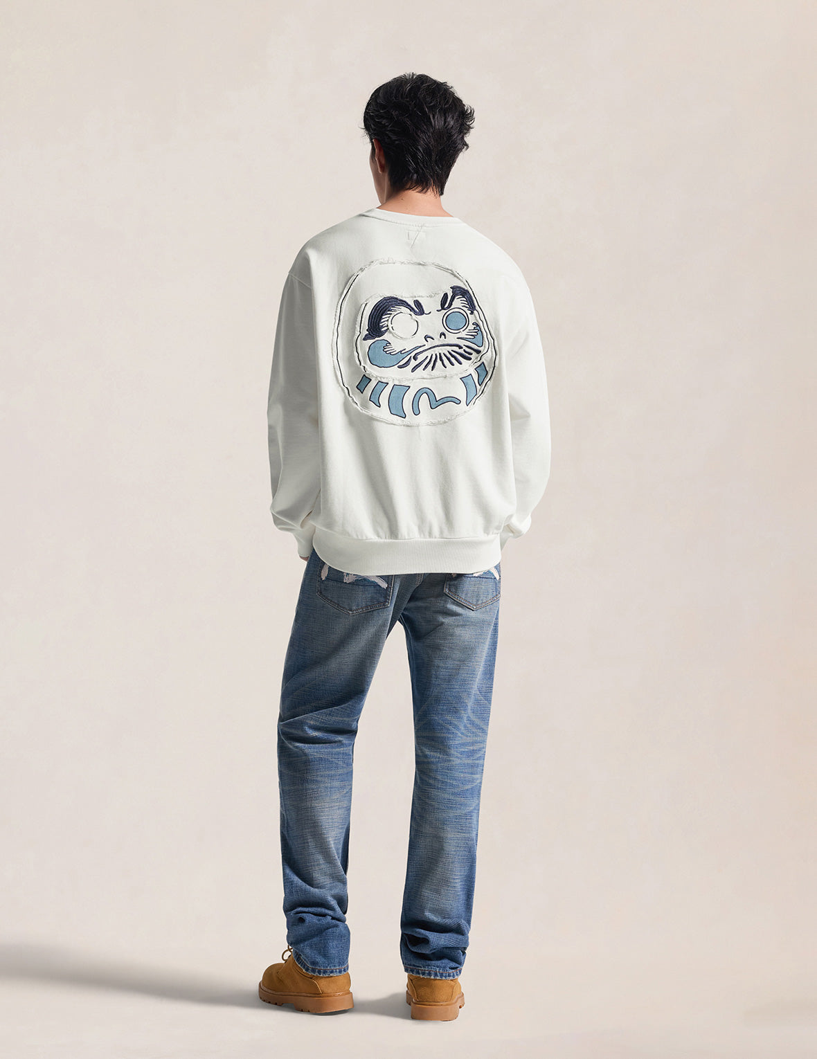 Daruma Appliqué Sweatshirt