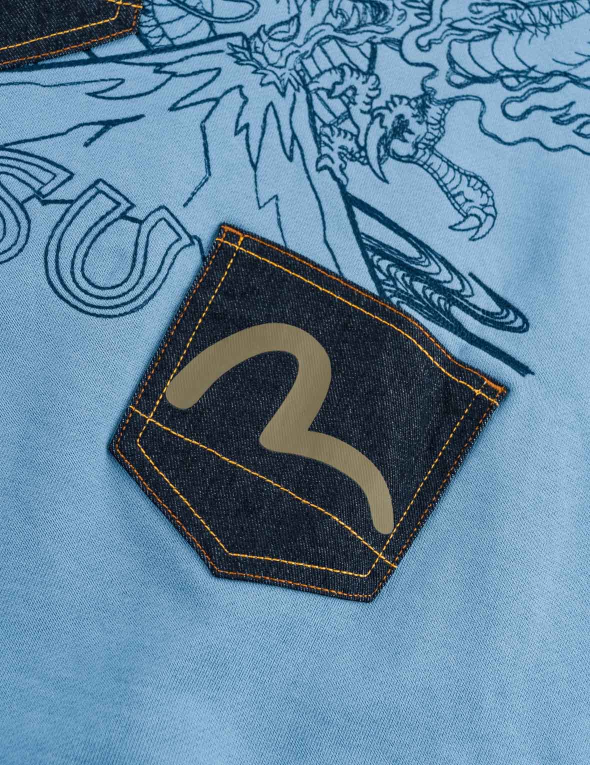Flying Dragon Embroidered Multi-Pocket Sweatshirt