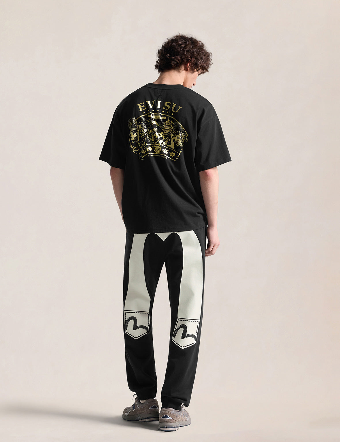 Gold Print Studded Tee