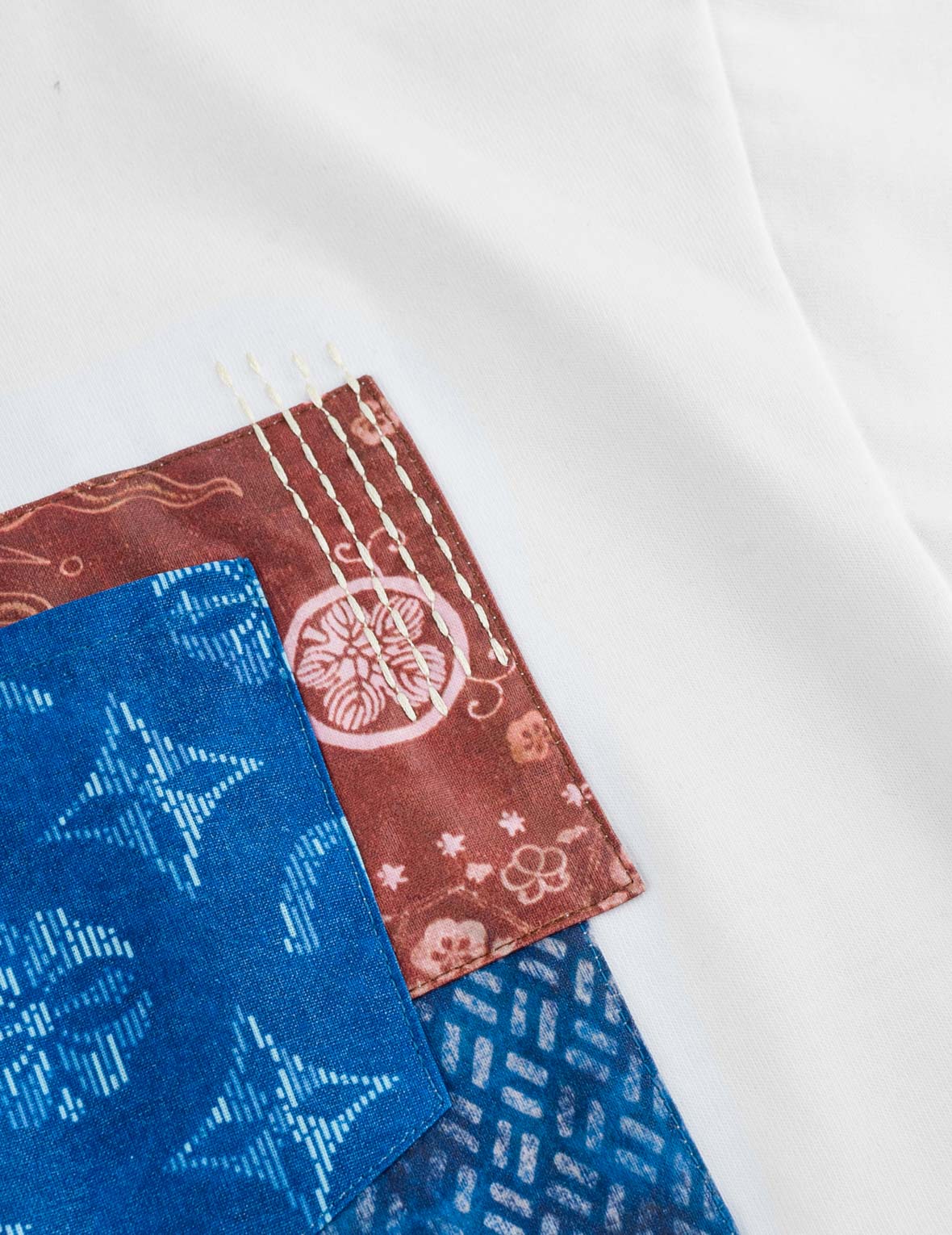 Multi-Pocket Sashiko Tee