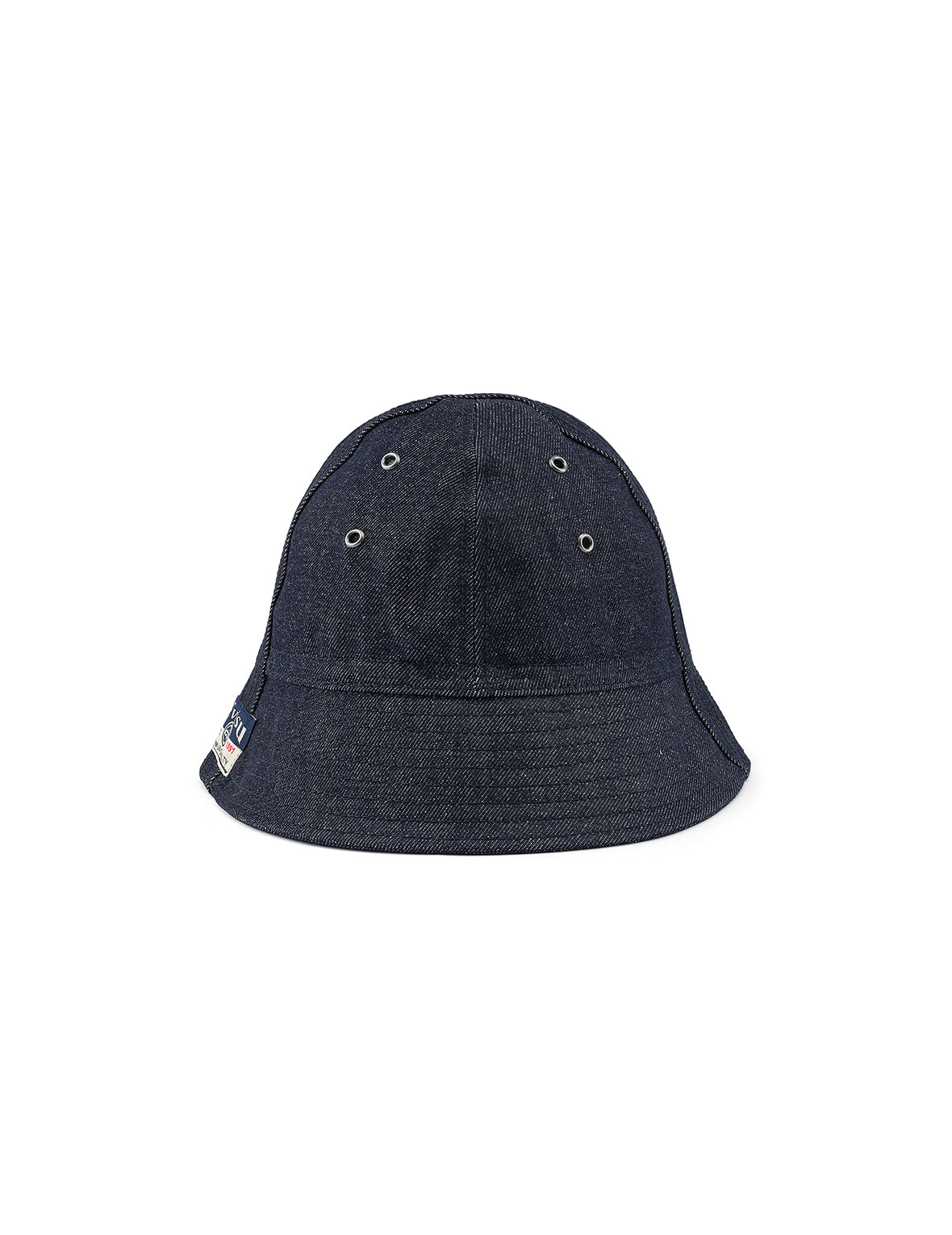 Logo and Seagull Embroidery Denim Bucket Hat
