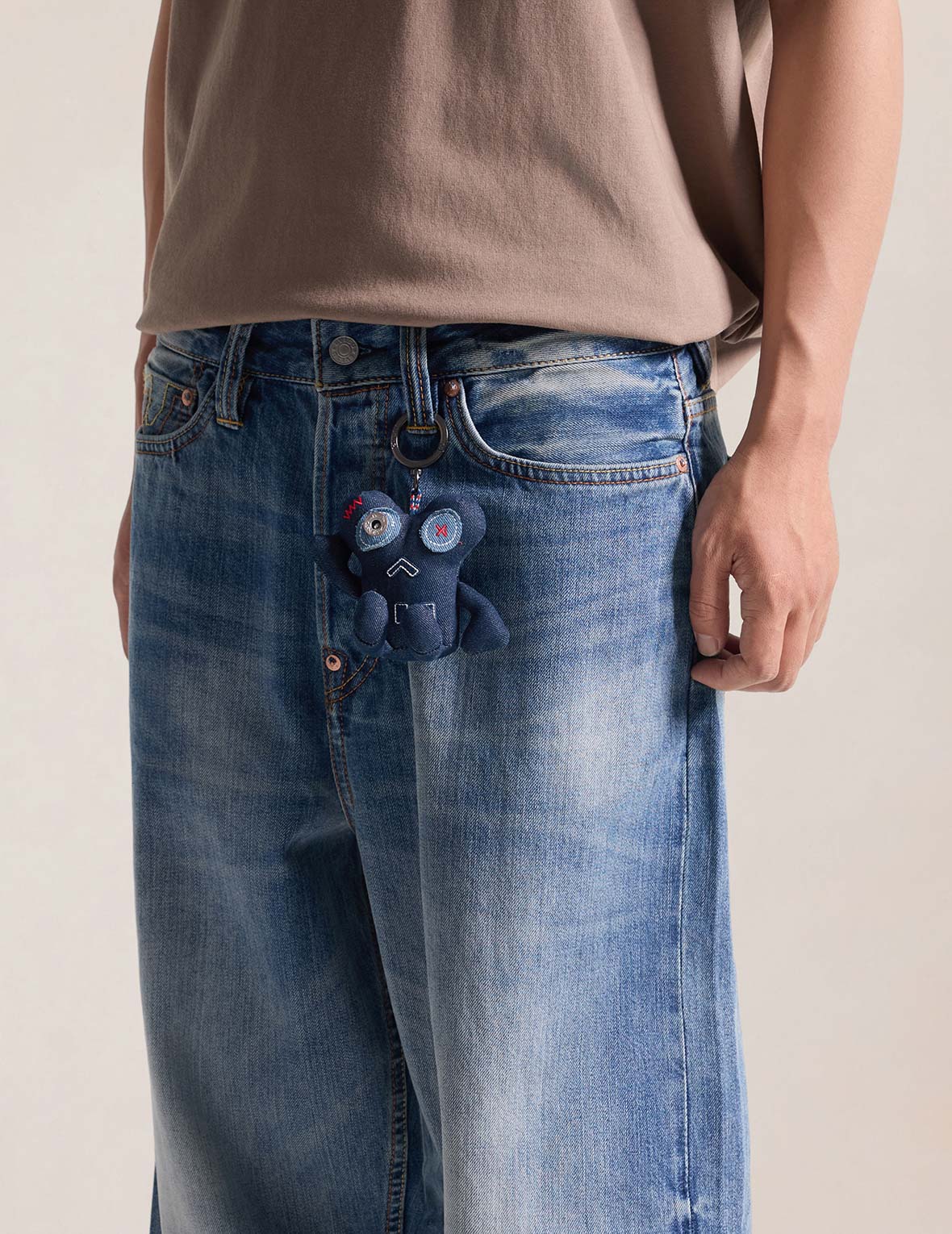 Chin-Chin Denim Plushie Keychain