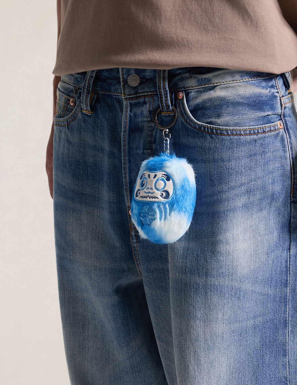 Mini Daruma Plush Keychain