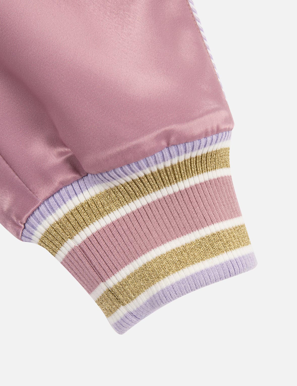 金魚百花刺繡拼色寬版橫須賀外套