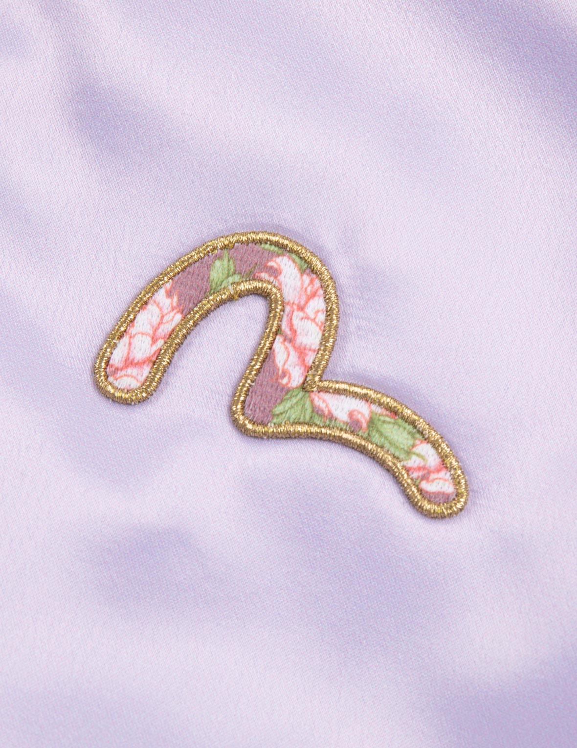 金魚百花刺繡拼色寬版橫須賀外套