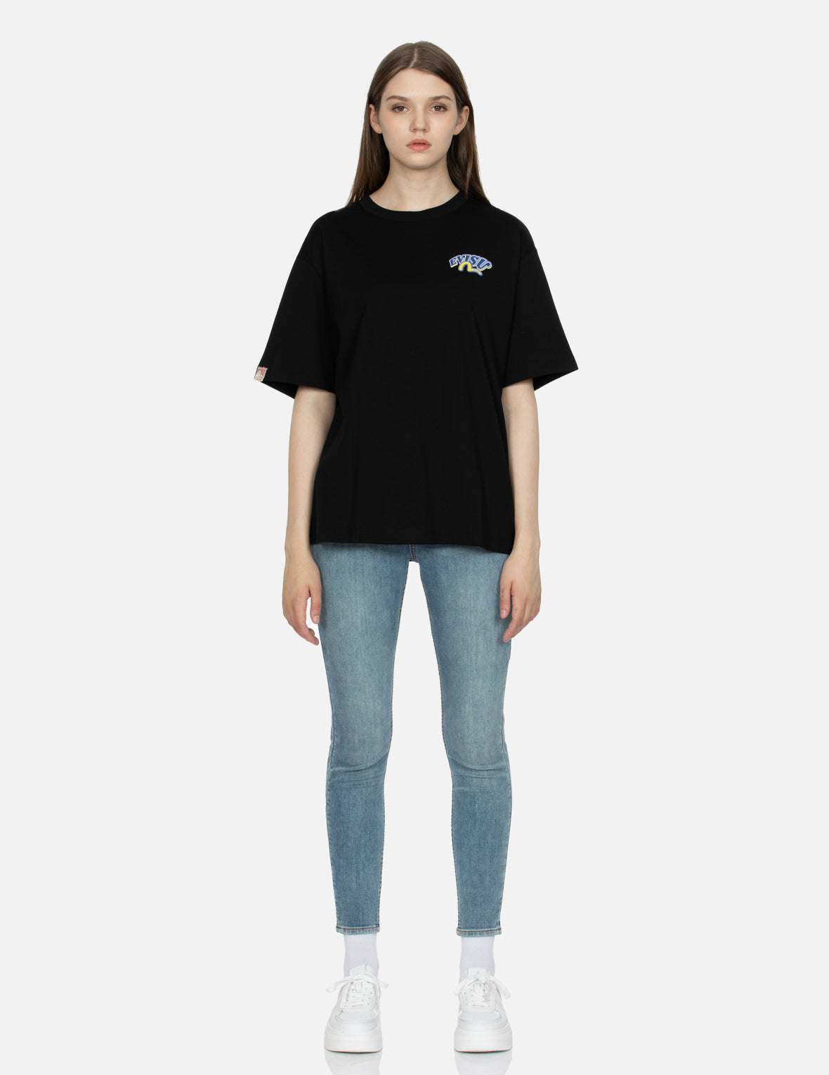 Daruma and Fortune Cat-pattern Daicock Print Oversized T-shirt