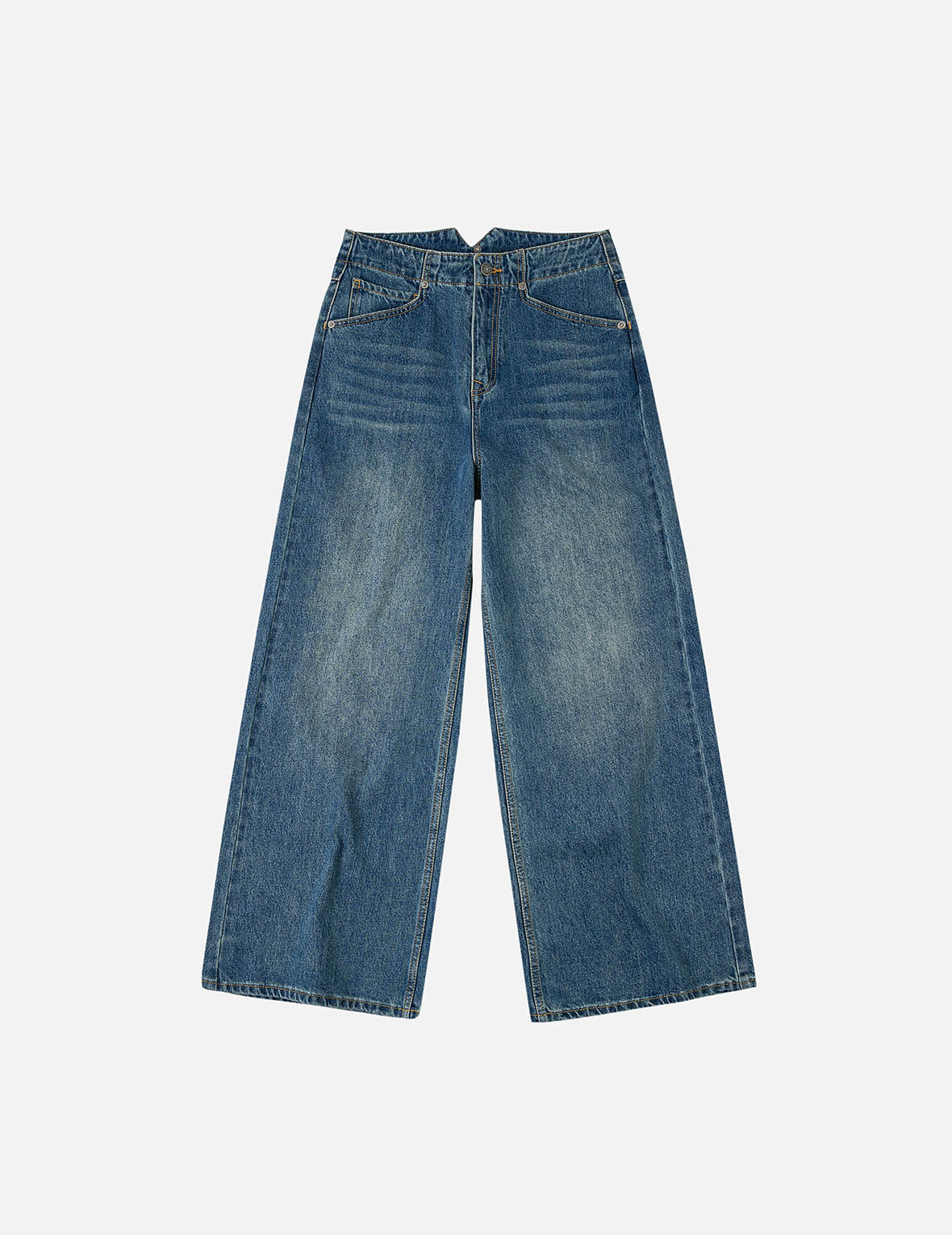 Seagull Print Wide-Leg Jeans – EVISU