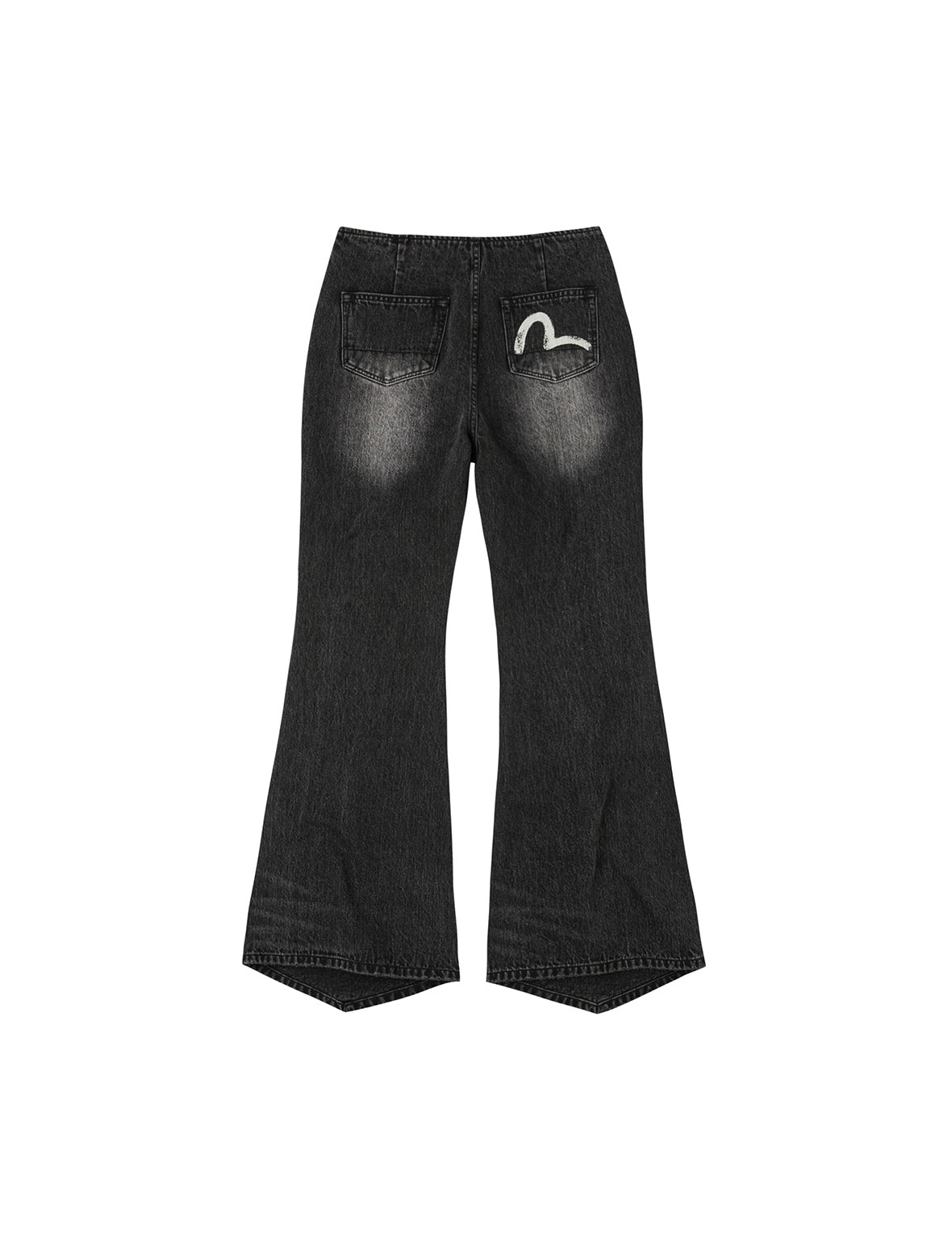 Mottled Seagull and Distressed Fashion Fit Denim Skorts
