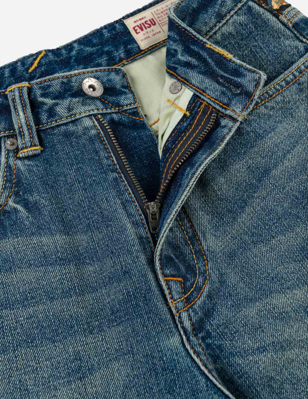 Water-marble Brocade Balloon Fit Jeans
