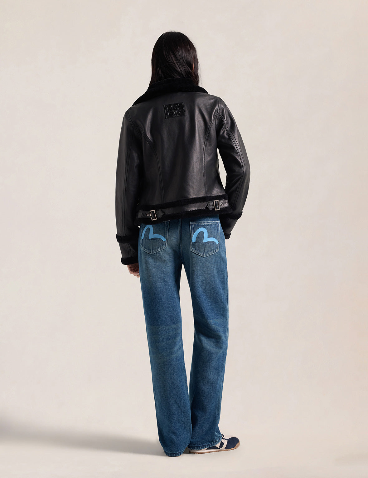 Sky Blue Seagull Classic Relaxed Fit Jeans