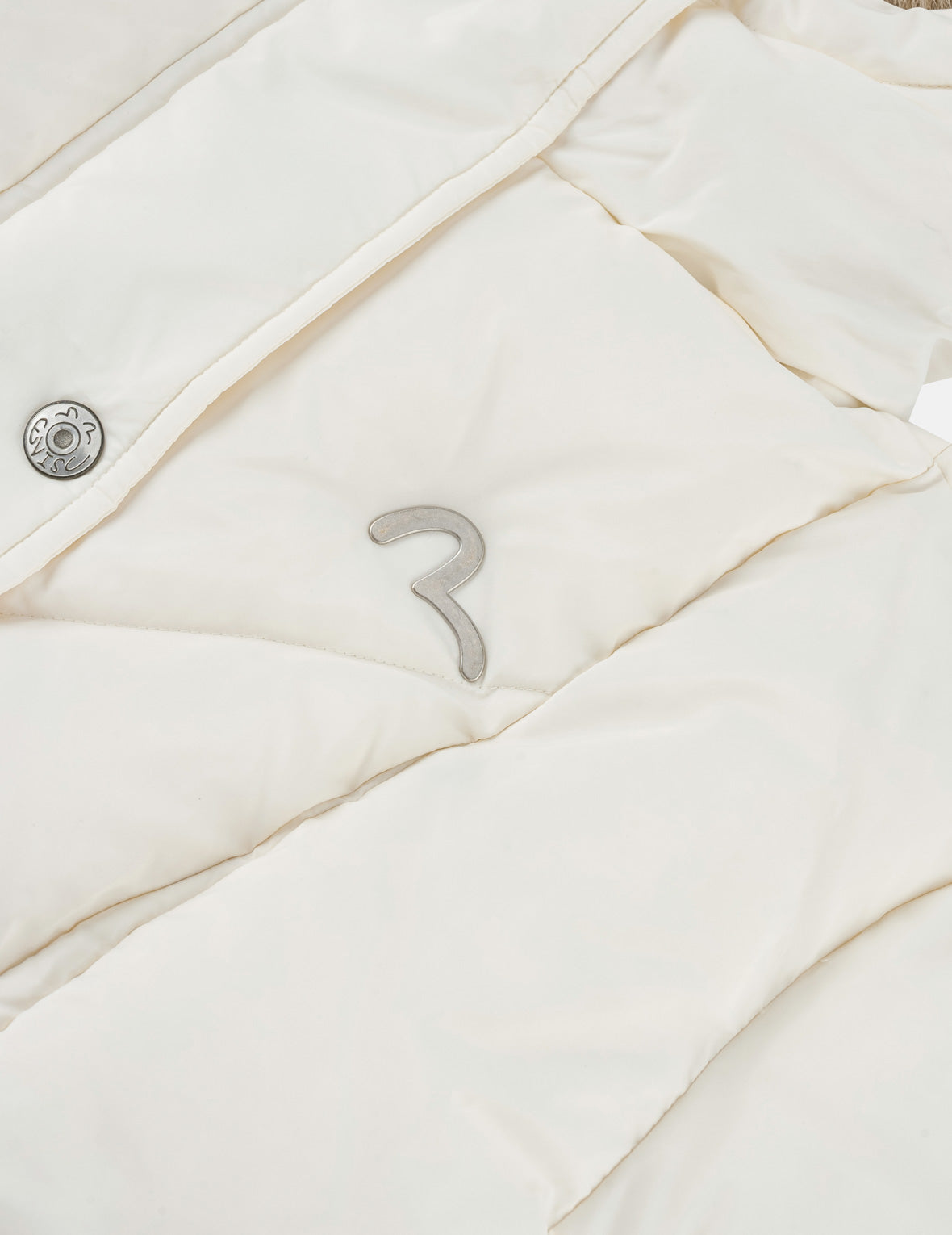Seagull Fur-Hooded Down Jacket