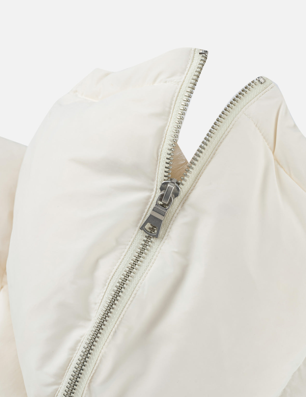 Seagull Fur-Hooded Down Jacket