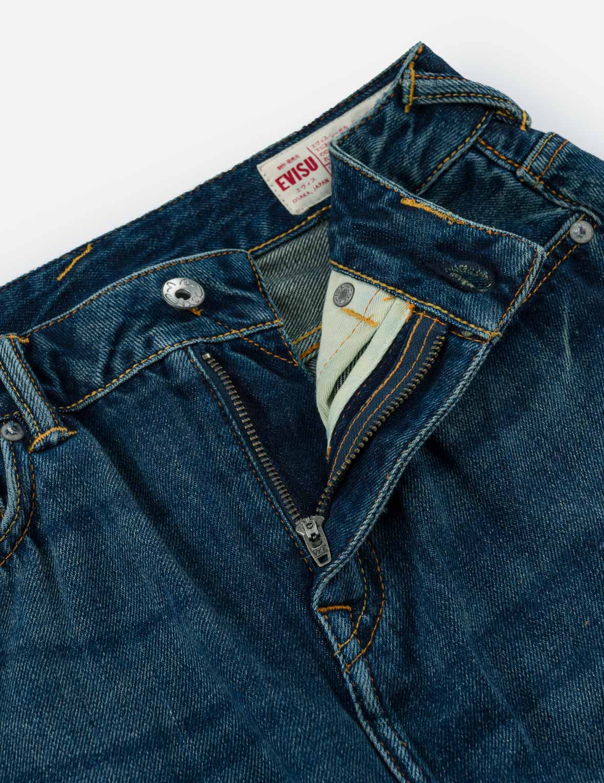 Seagull Print Multi-Pocket Denim Skirt