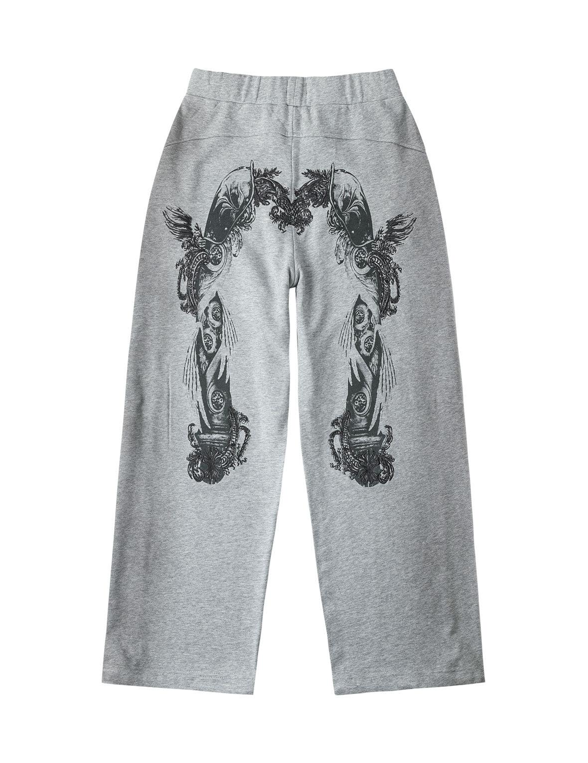 Feather Wing Daicock Print Slogan Embroidered Balloon Fit Sweatpants