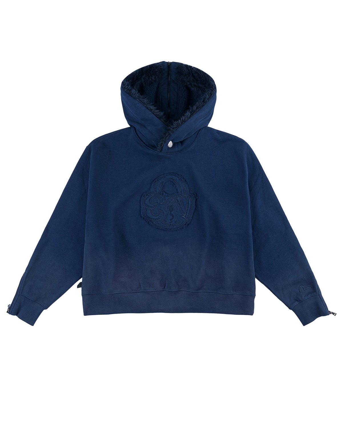 Lock Applique Embroidered Hoodie