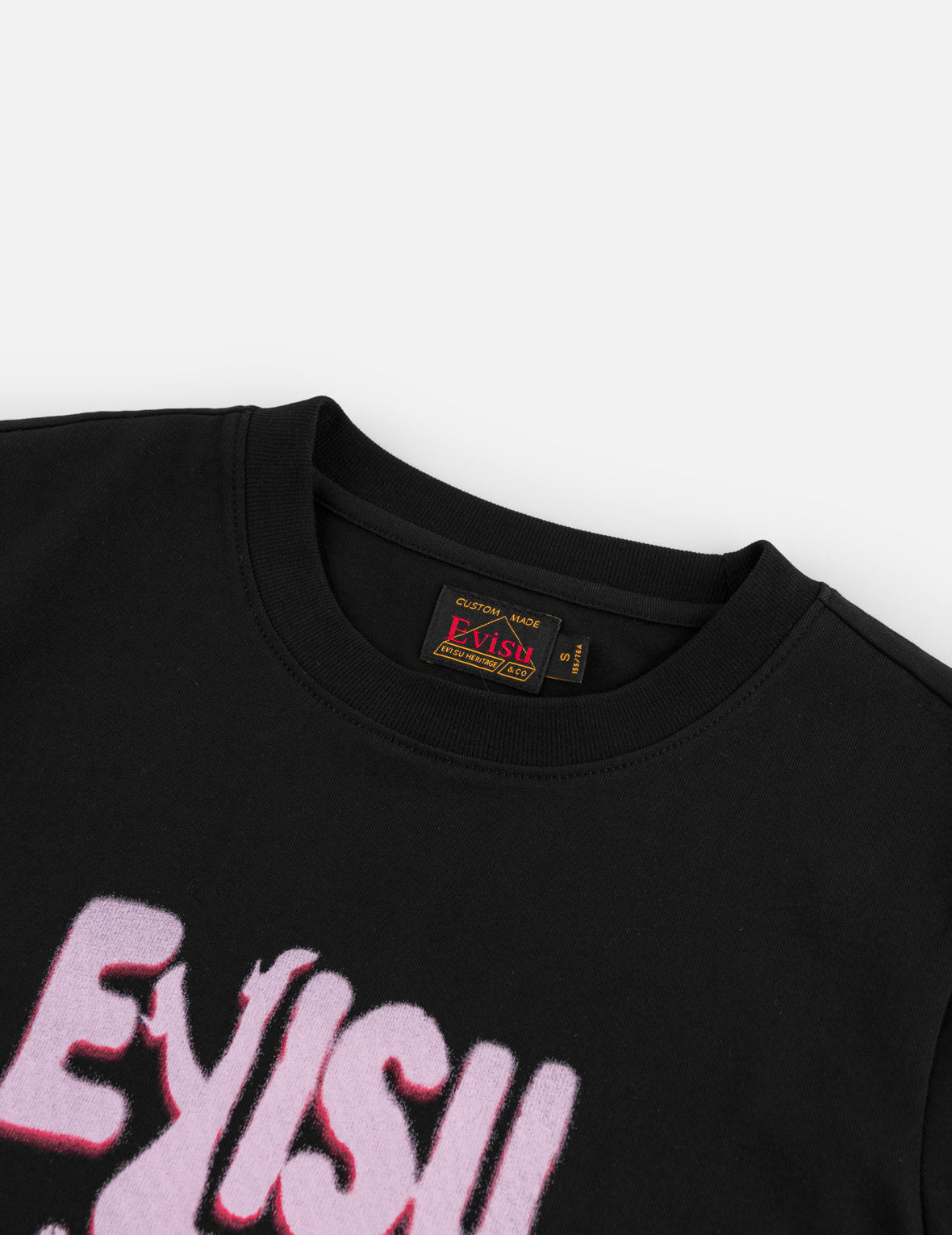 Two-Tone EVISU Logo Silhouette Print T-Shirt