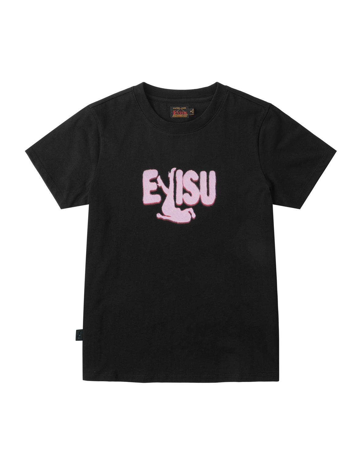 Two-Tone EVISU Logo Silhouette Print T-Shirt