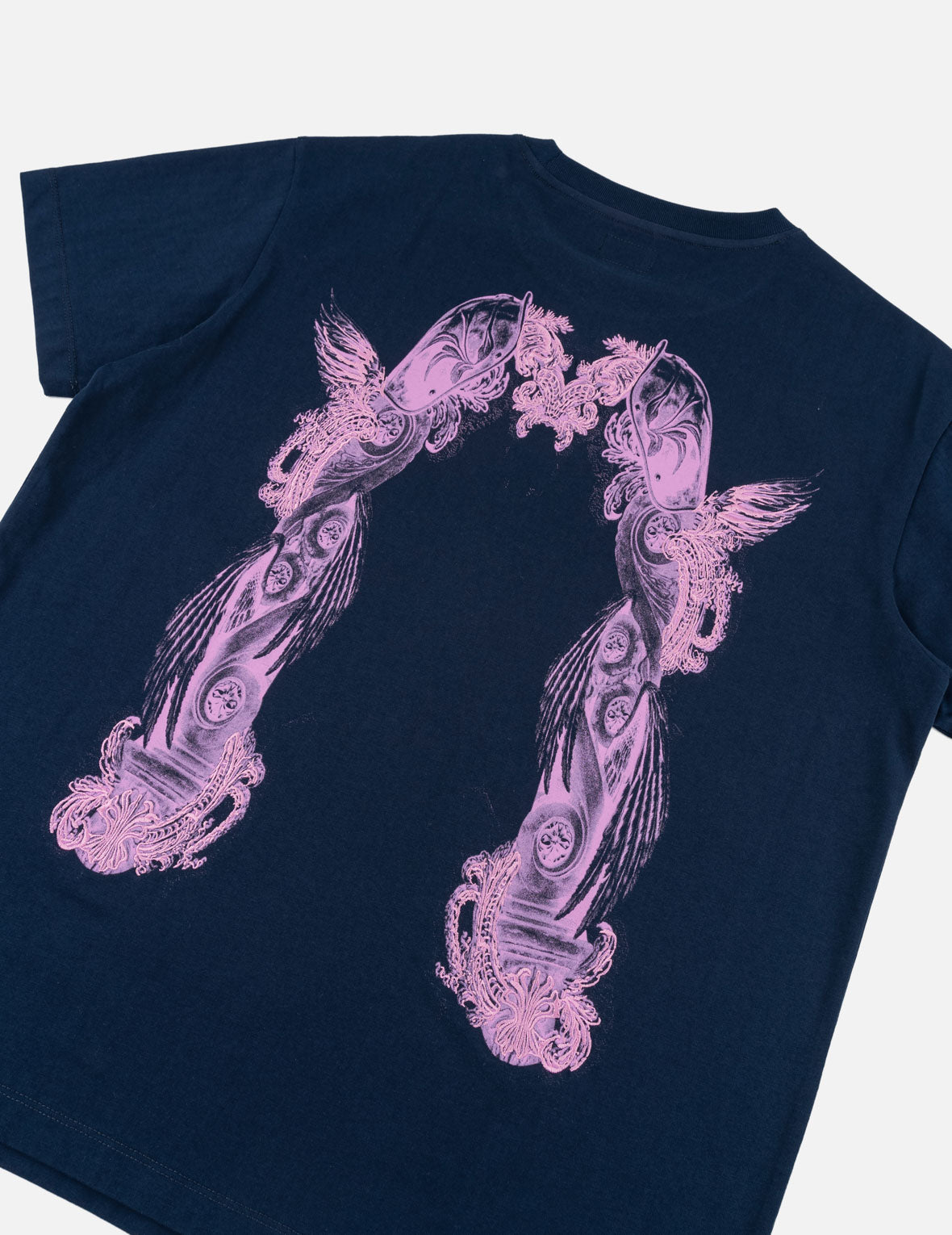 Feather Wing Daicock Print and Embroidered T-Shirt