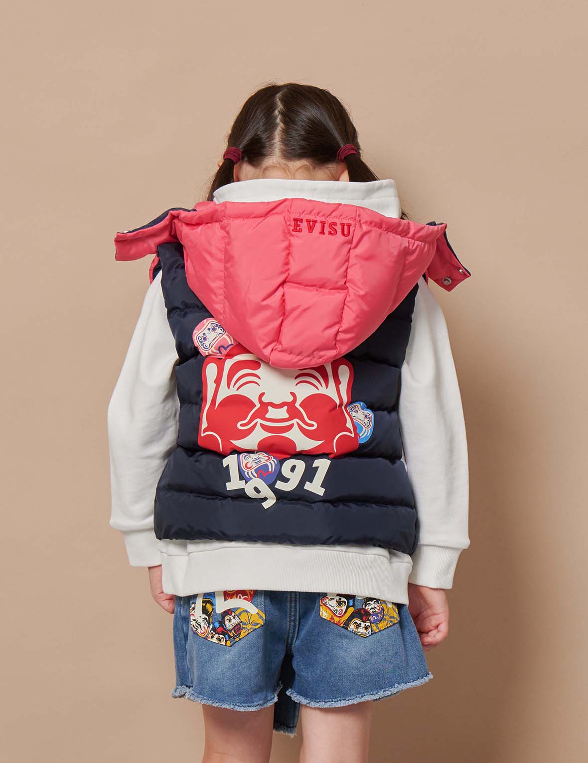 Godhead Print with Seagull Insert Down Vest