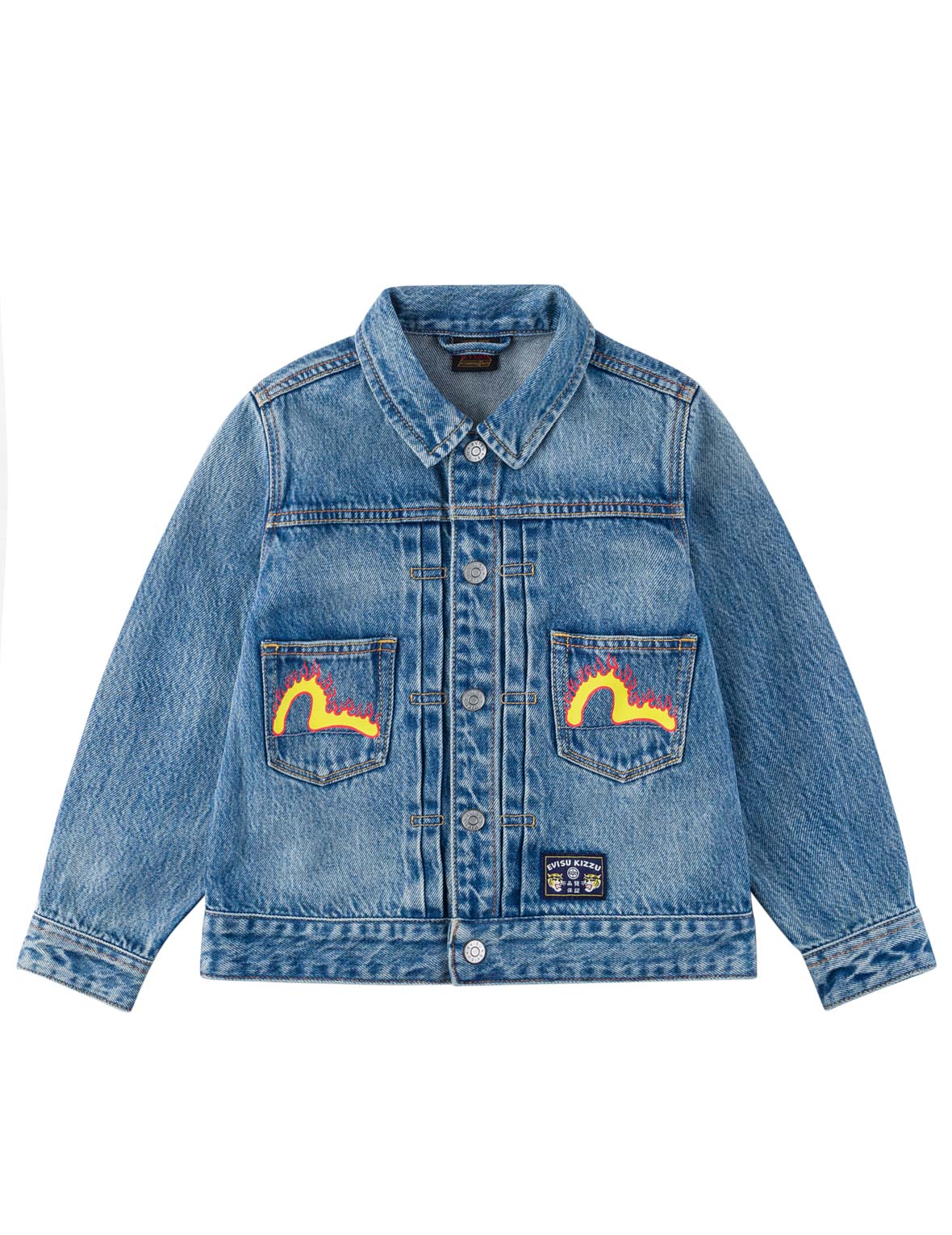Leopard Head Embroidered Denim Jacket