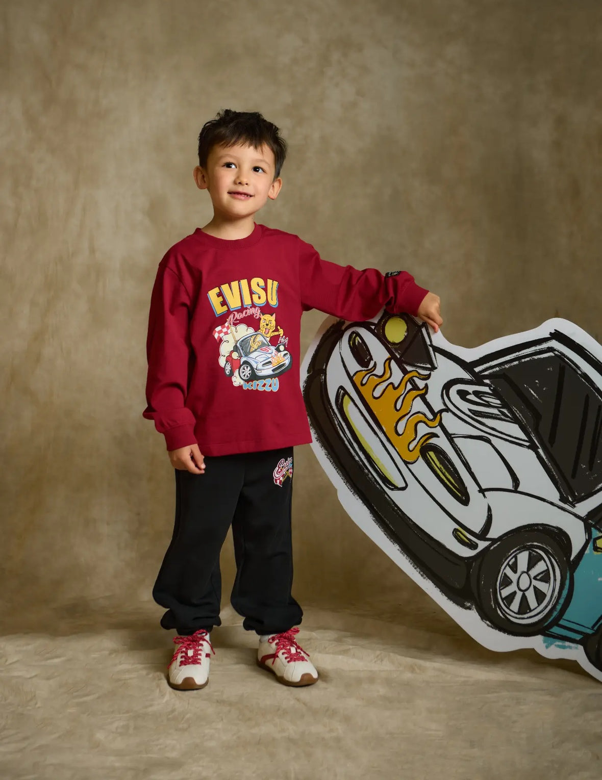 Racing Car Daicock Multi-Pocket Print Sweatpants