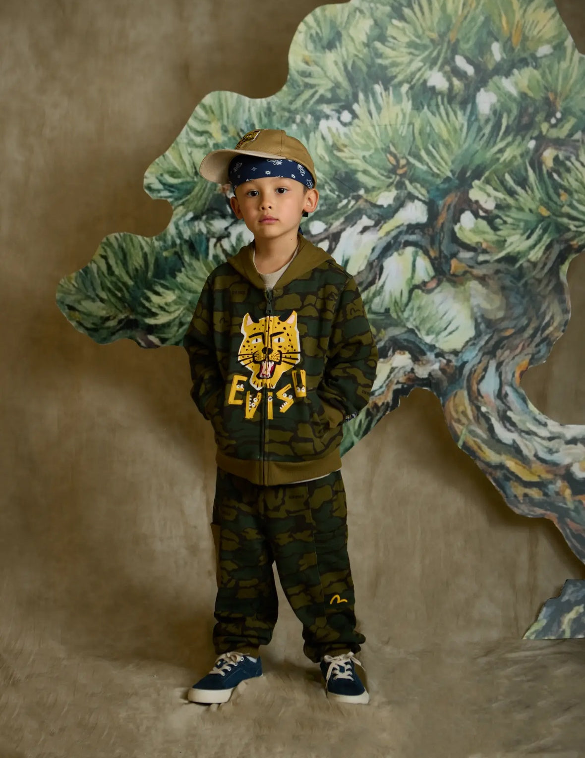 Leopard Head Camouflage Zip-Up Hoodie