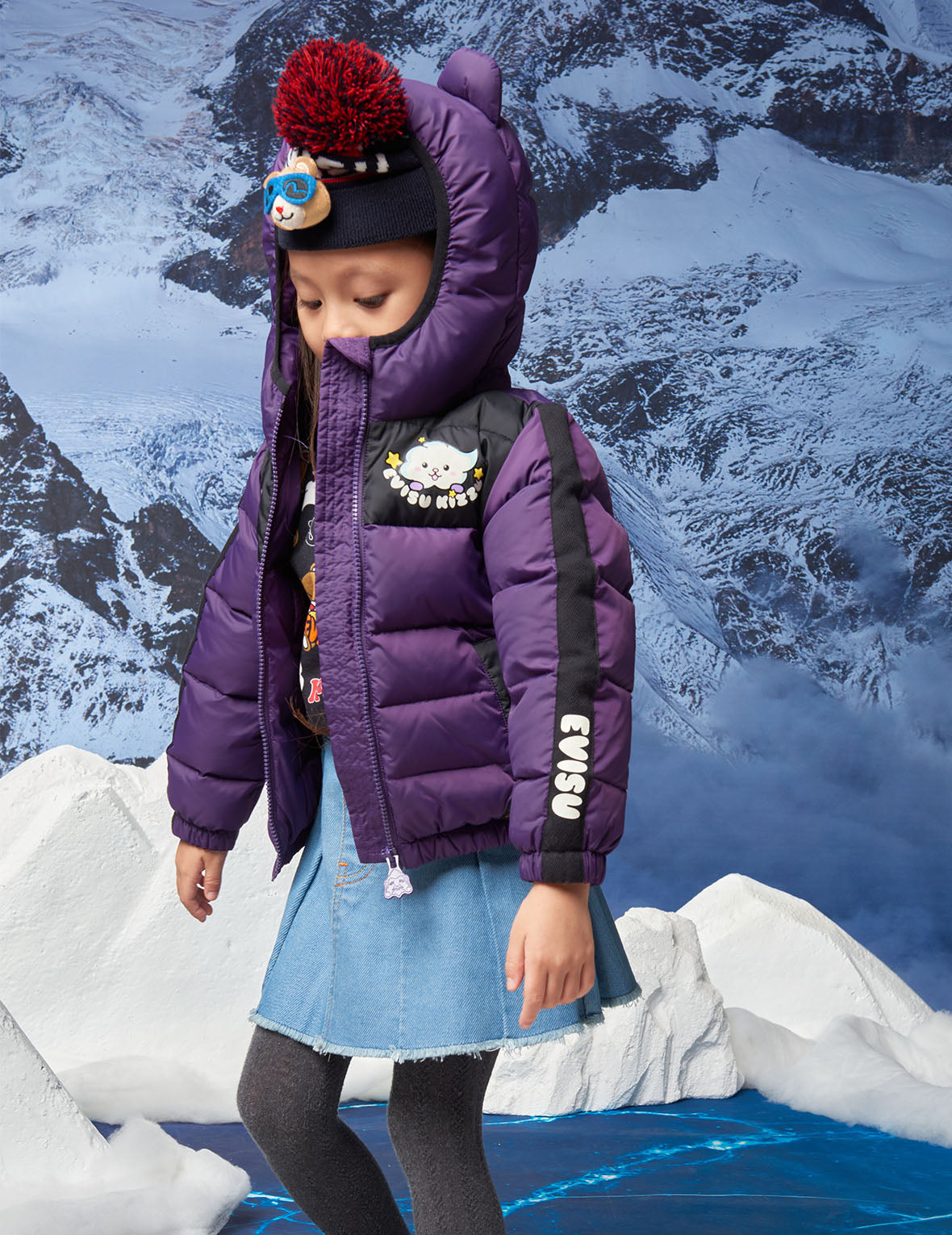 3D Bear Head Pom-pom Beanie